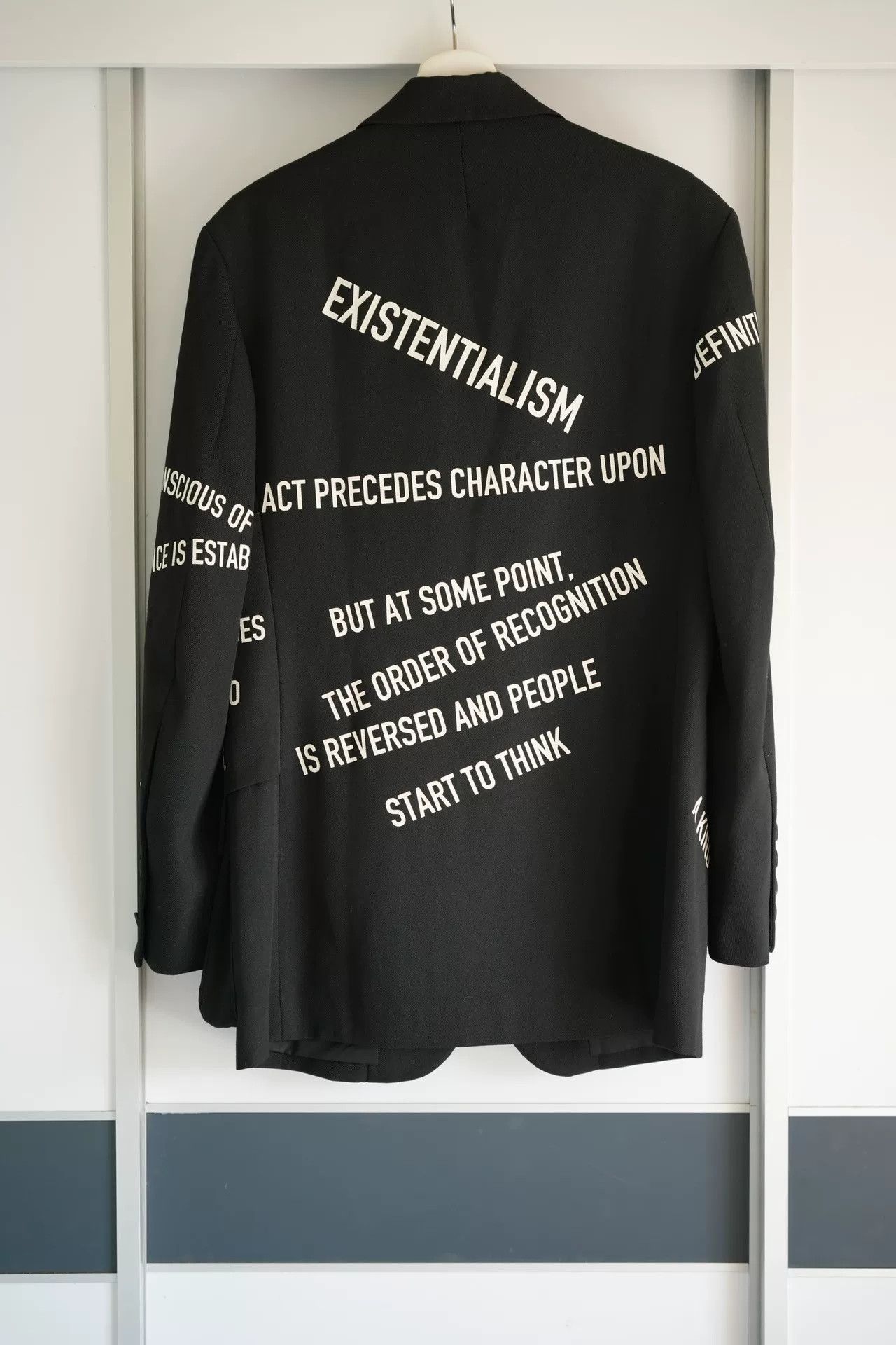 Yohji Yamamoto Yohji Yamamoto Black Suit with Statements Size US S / EU 44-46 / 1 - 2 Thumbnail