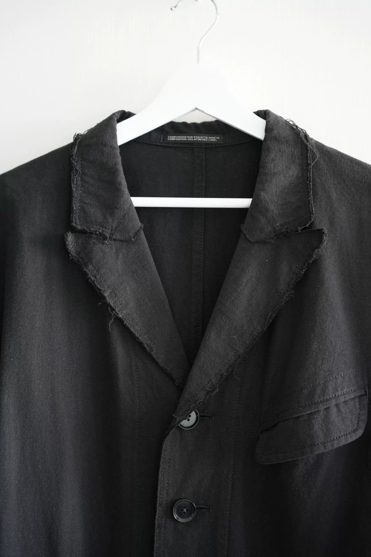 Yohji Yamamoto Yohji Yamamoto Black Distressed Coat Size US S / EU 44-46 / 1 - 4 Thumbnail