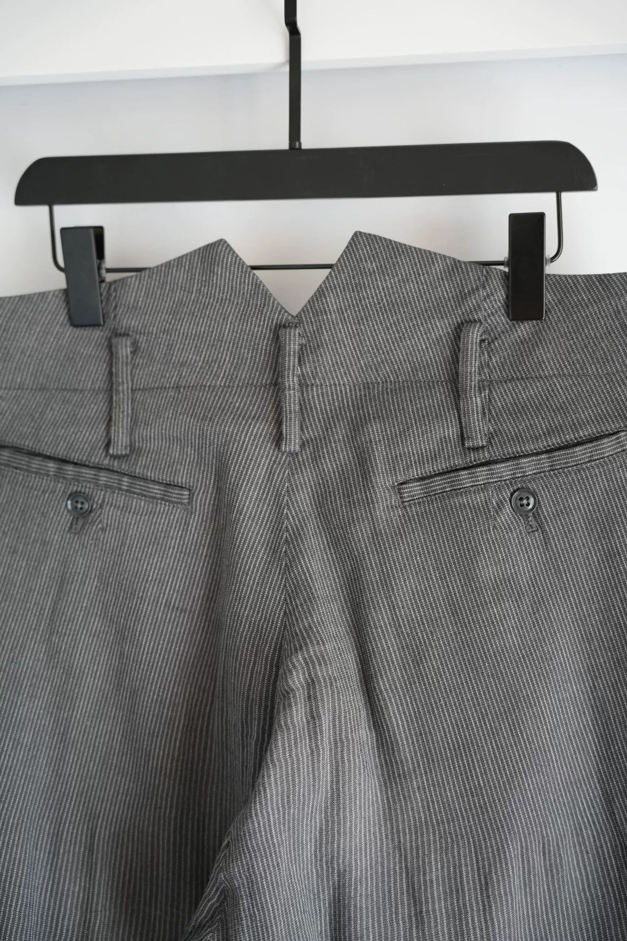 Yohji Yamamoto Yohji Yamamoto Gray Stripe Tailored Pants Size US 31 - 5 Thumbnail