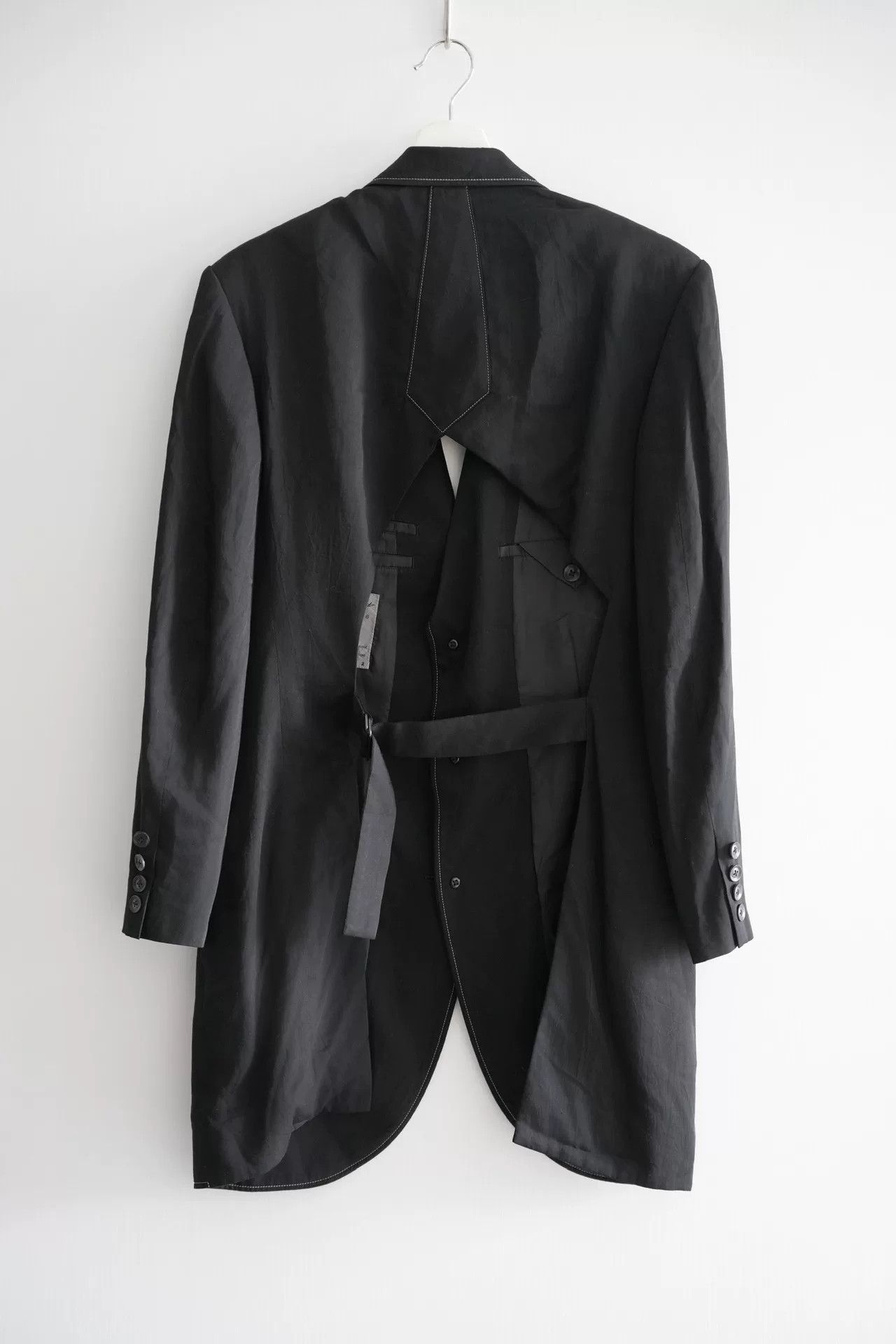 Yohji Yamamoto Yohji Yamamoto Black Cutout Suit Jacket Size US M / EU 48-50 / 2 - 2 Thumbnail