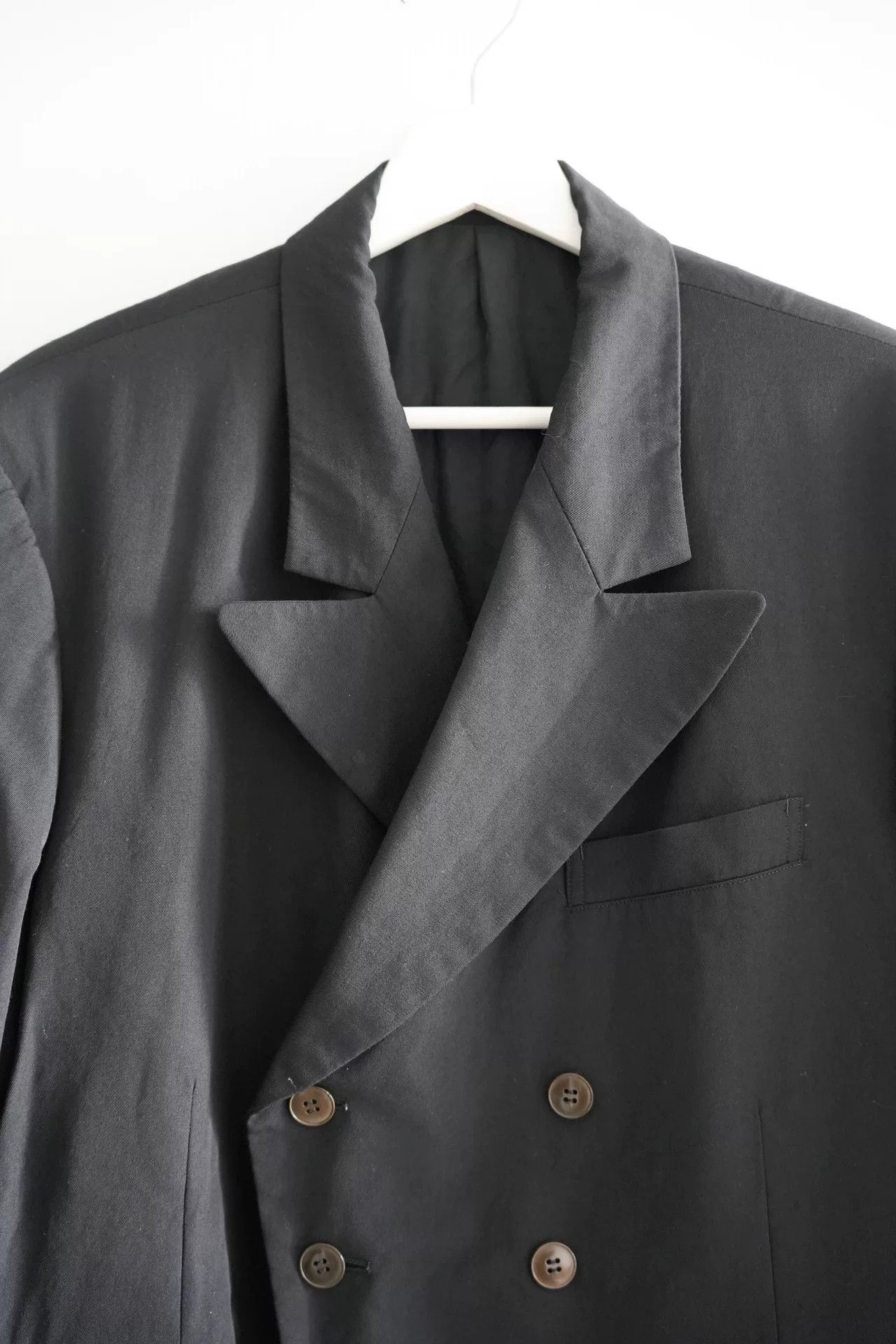Yohji Yamamoto yohji yamamoto black double-breasted blazer Size US M / EU 48-50 / 2 - 3 Thumbnail