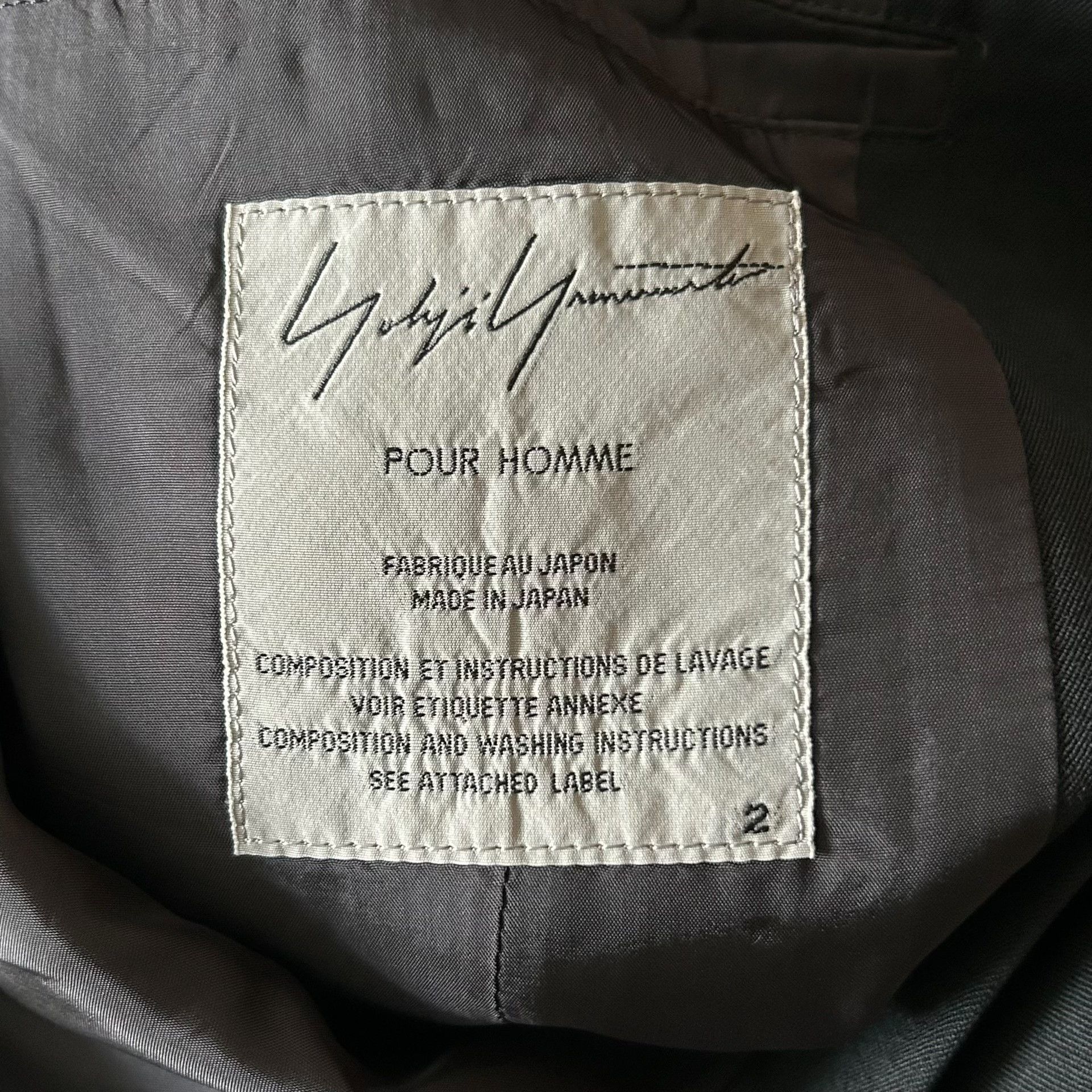 Yohji Yamamoto yohji yamamoto black tailored suit jacket Size US S / EU 44-46 / 1 - 7 Thumbnail