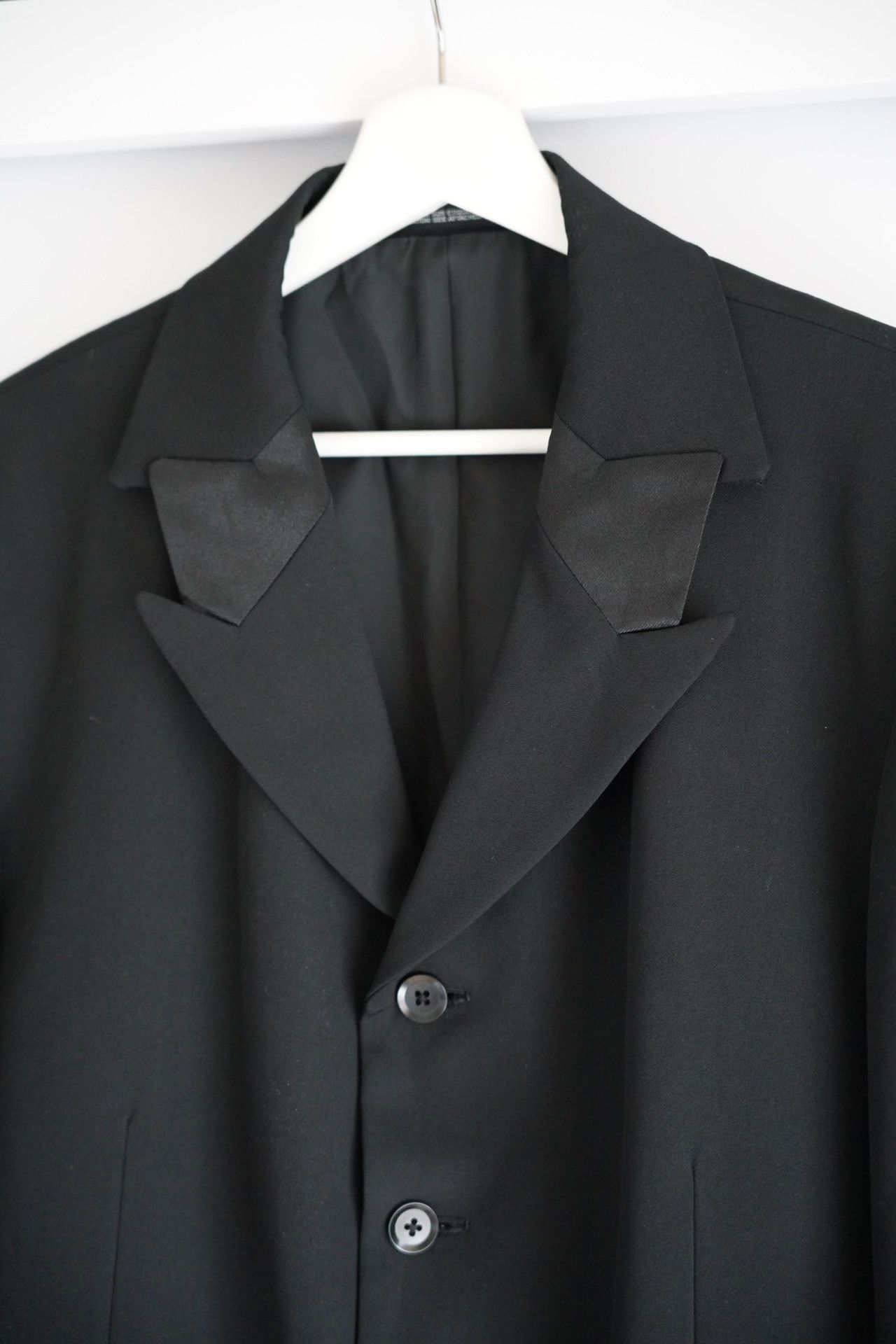 Yohji Yamamoto Yohji Yamamoto Black Wool Suit Jacket Size US L / EU 52-54 / 3 - 3 Thumbnail