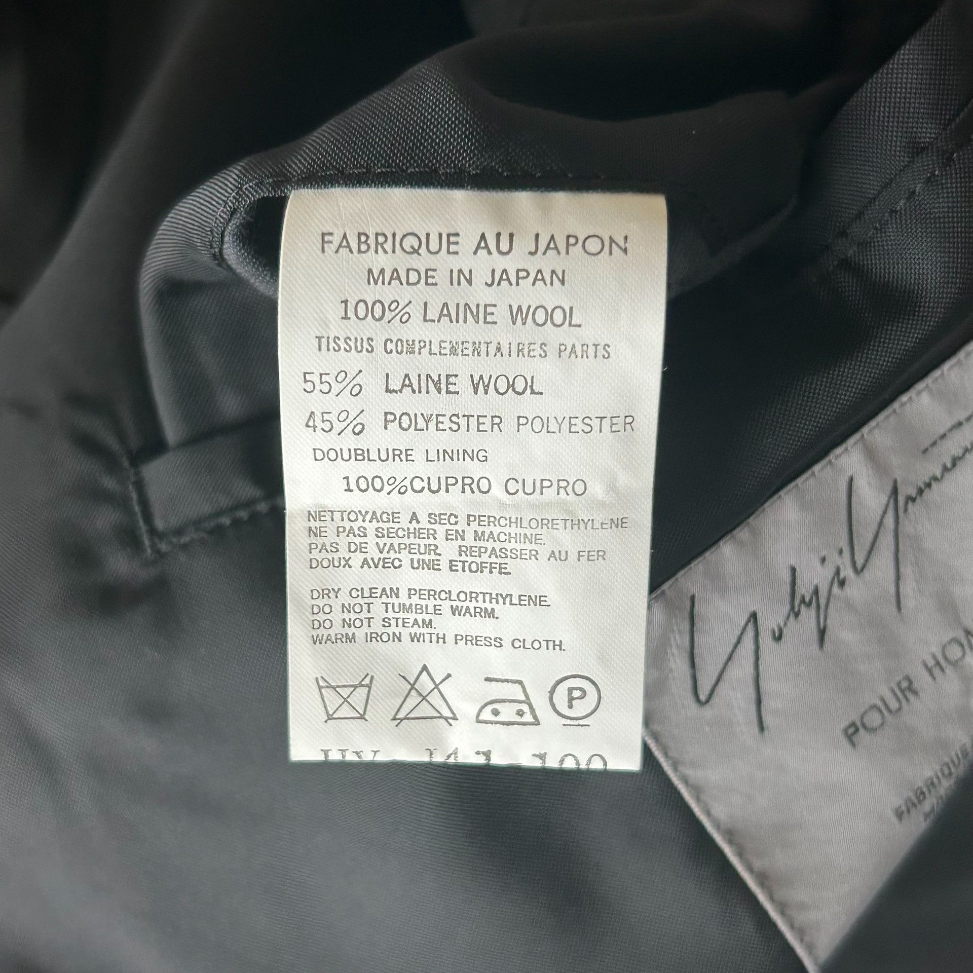 Yohji Yamamoto Yohji Yamamoto Black Wool Suit Jacket Size US L / EU 52-54 / 3 - 6 Thumbnail