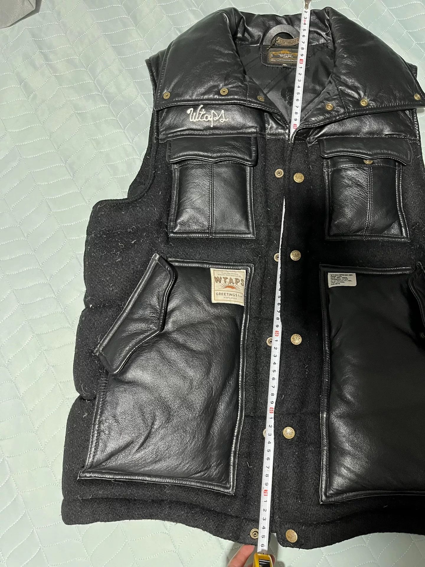 Wtaps WTAPS Military Black Leather Down Vest Size US L / EU 52-54 / 3 - 3 Thumbnail