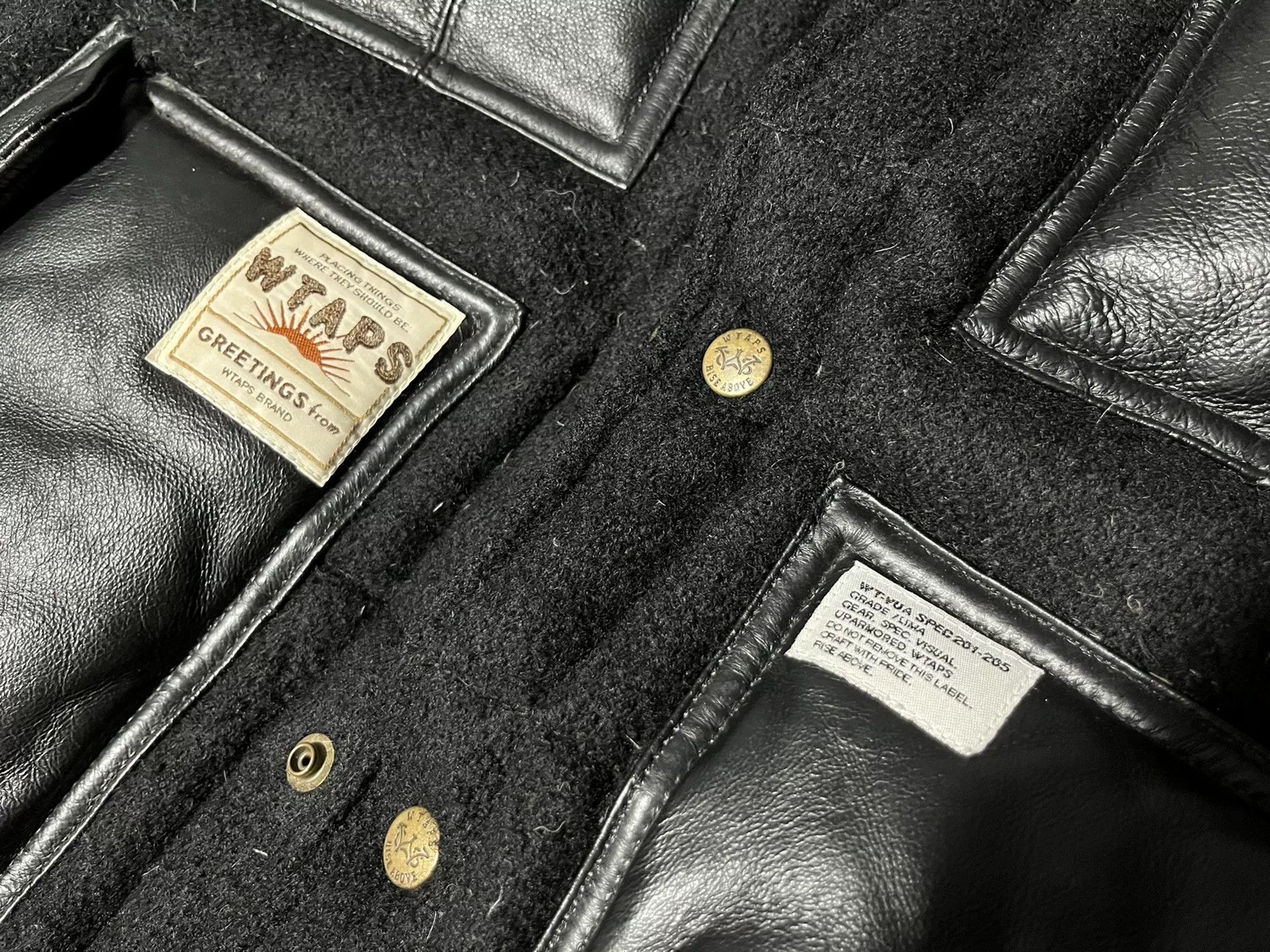 Wtaps WTAPS Military Black Leather Down Vest Size US L / EU 52-54 / 3 - 5 Thumbnail