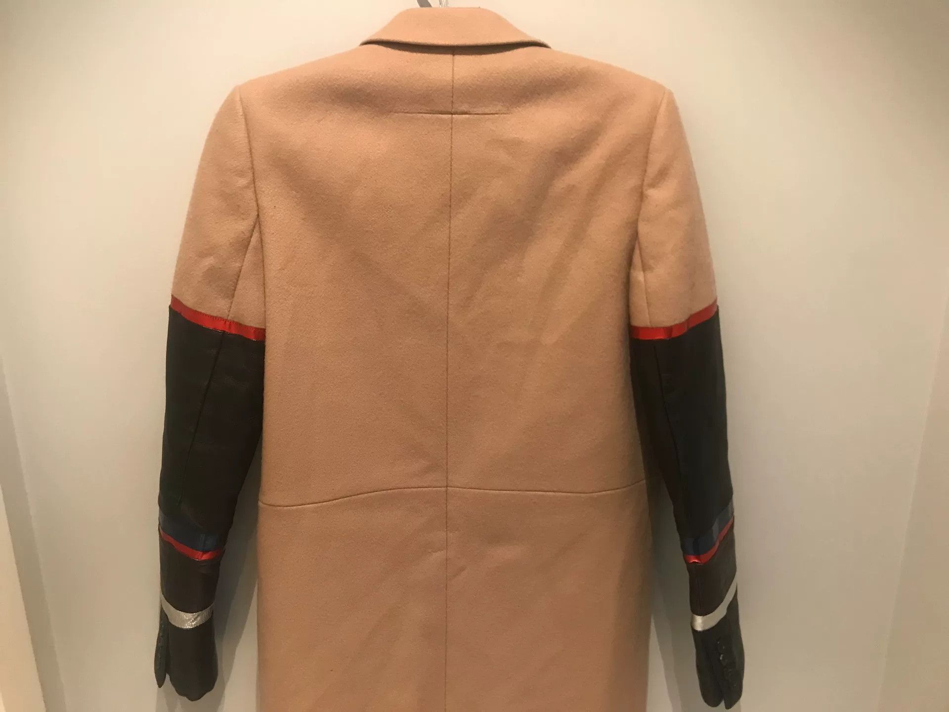 Givenchy Givenchy Wool Laser Leather Sleeve Coat Size US S / EU 44-46 / 1 - 5 Thumbnail