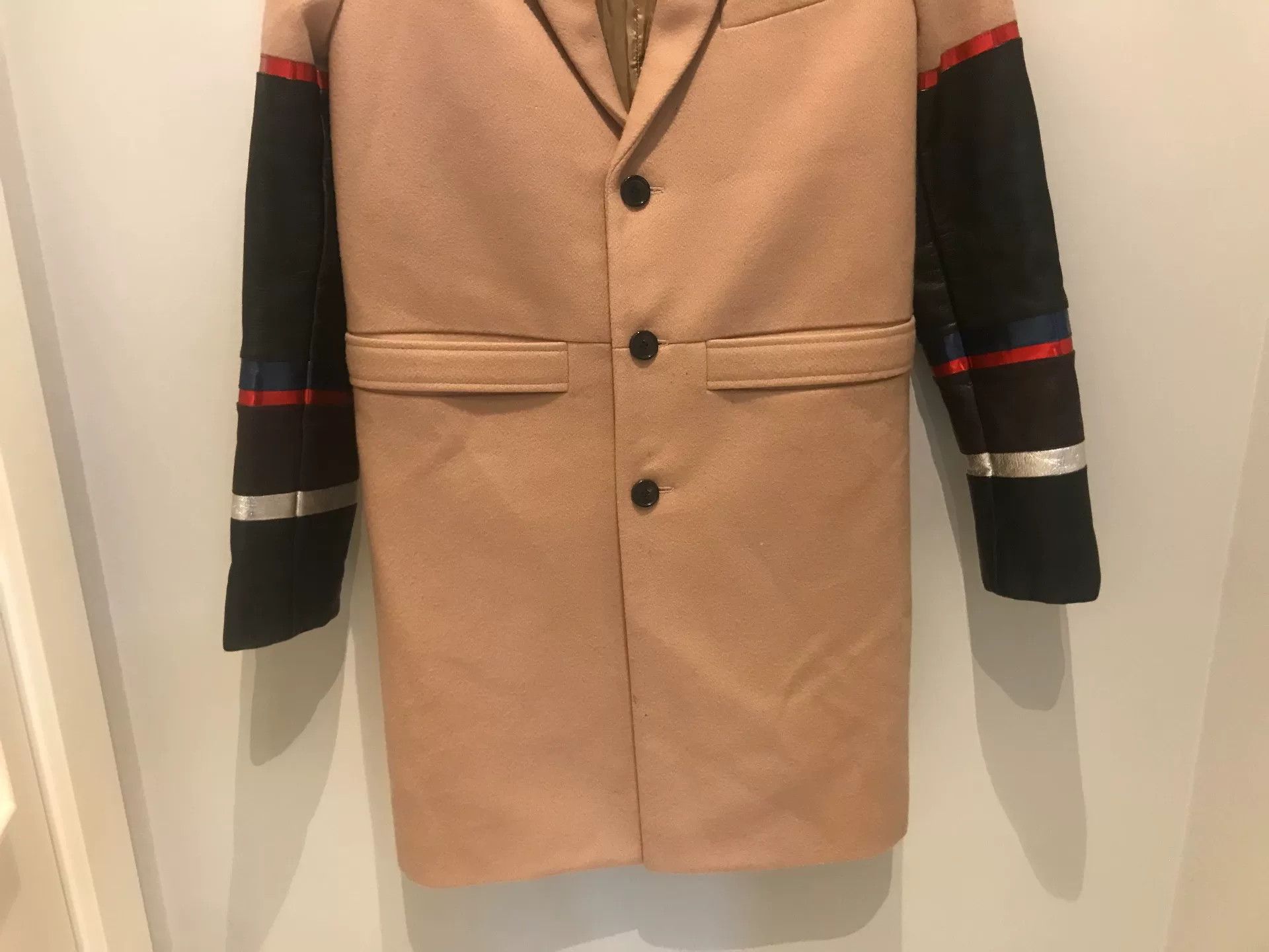 Givenchy Givenchy Wool Laser Leather Trim Coat Size US S / EU 44-46 / 1 - 4 Thumbnail