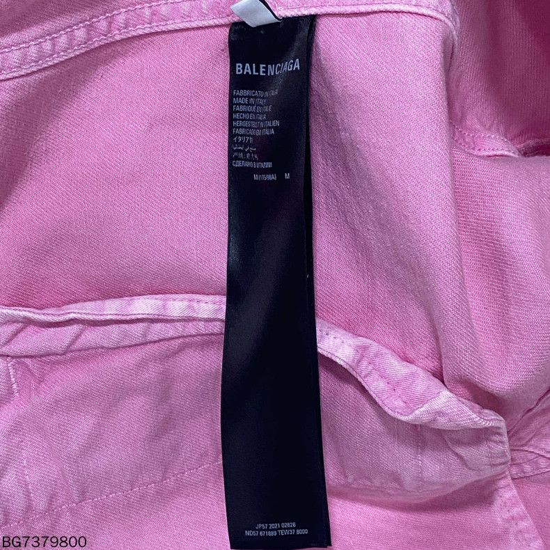 Balenciaga Balenciaga Pink Denim Jacket Size US M / EU 48-50 / 2 - 5 Thumbnail