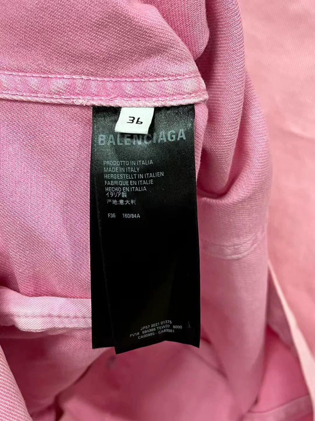 Balenciaga Balenciaga Pink Denim Jacket Size US XS / EU 42 / 0 - 3 Thumbnail