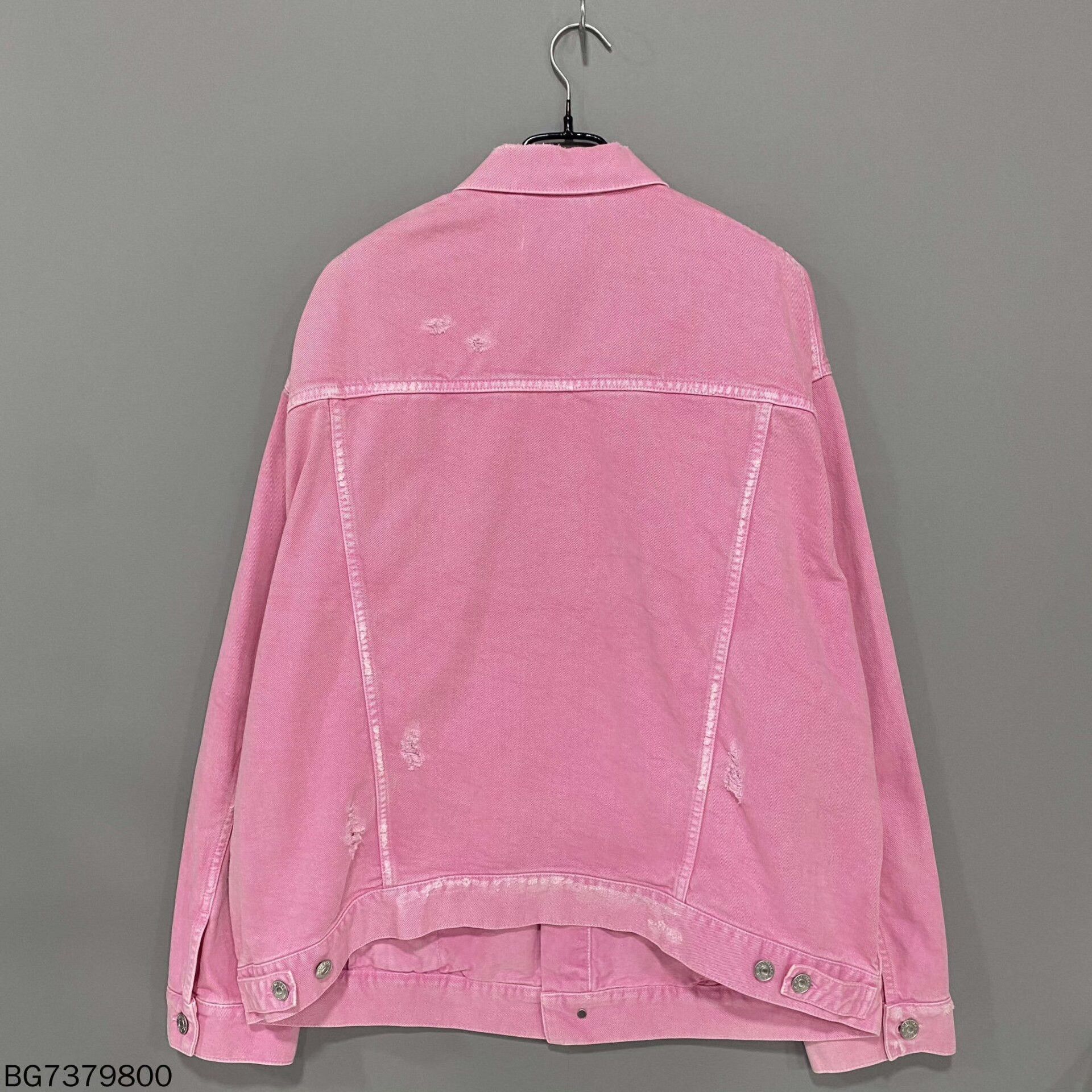 Balenciaga Balenciaga Pink Washed Denim Jacket Size US M / EU 48-50 / 2 - 2 Thumbnail