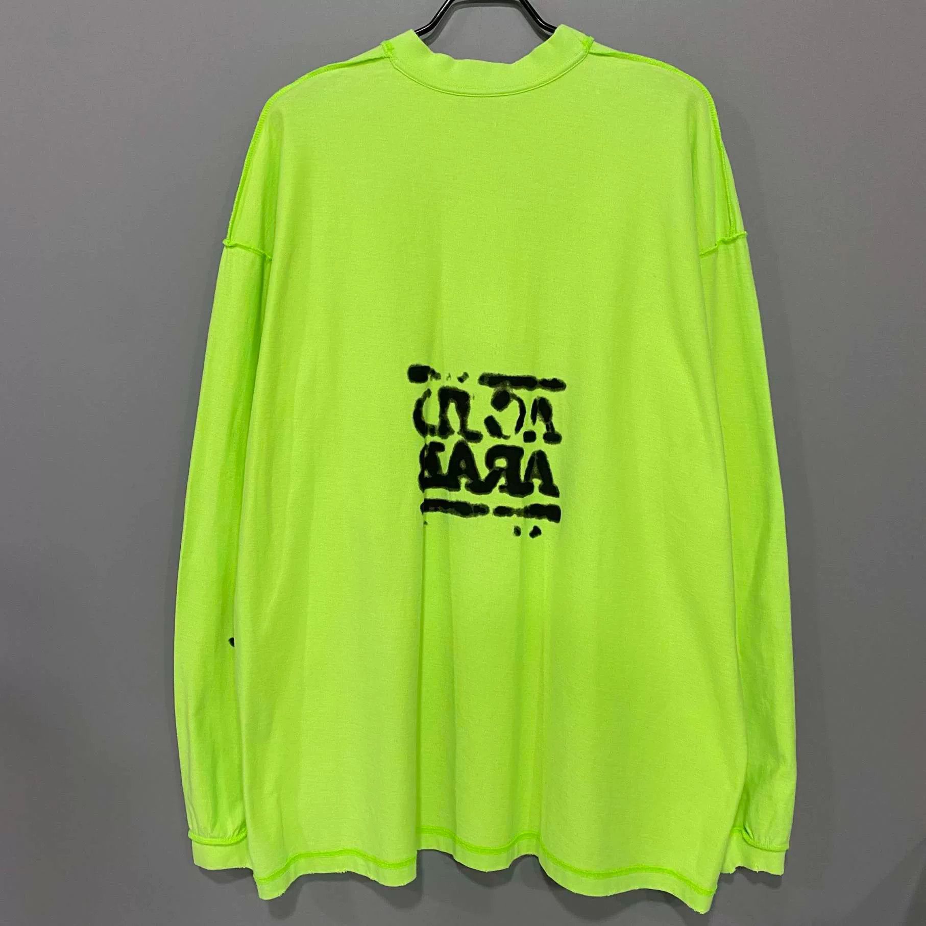 Balenciaga Balenciaga Neon Green Logo Long Sleeve Size US L / EU 52-54 / 3 - 3 Thumbnail