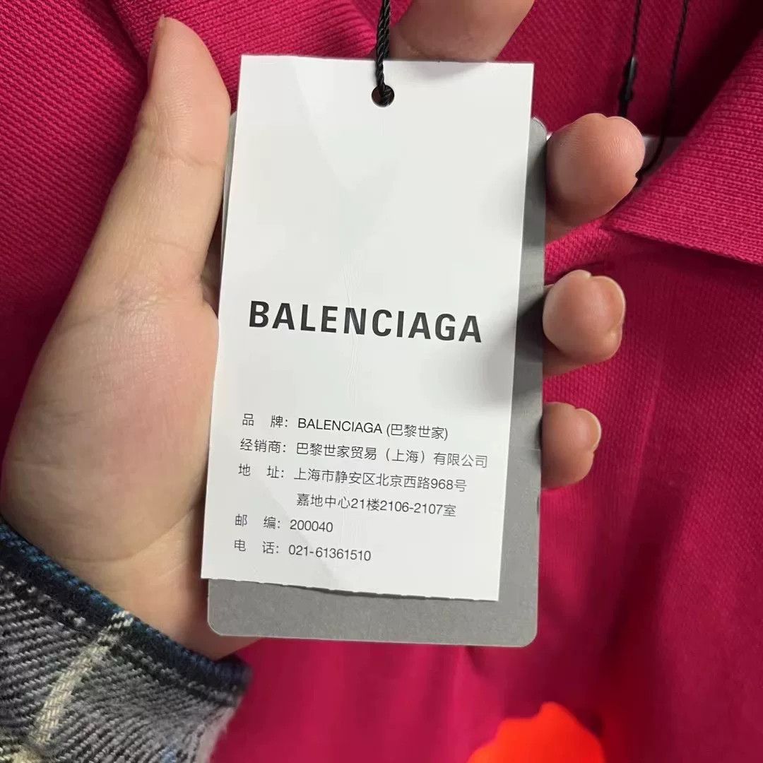 Balenciaga Balenciaga Red Orange Logo Long Sleeve Polo Size US S / EU 44-46 / 1 - 4 Thumbnail