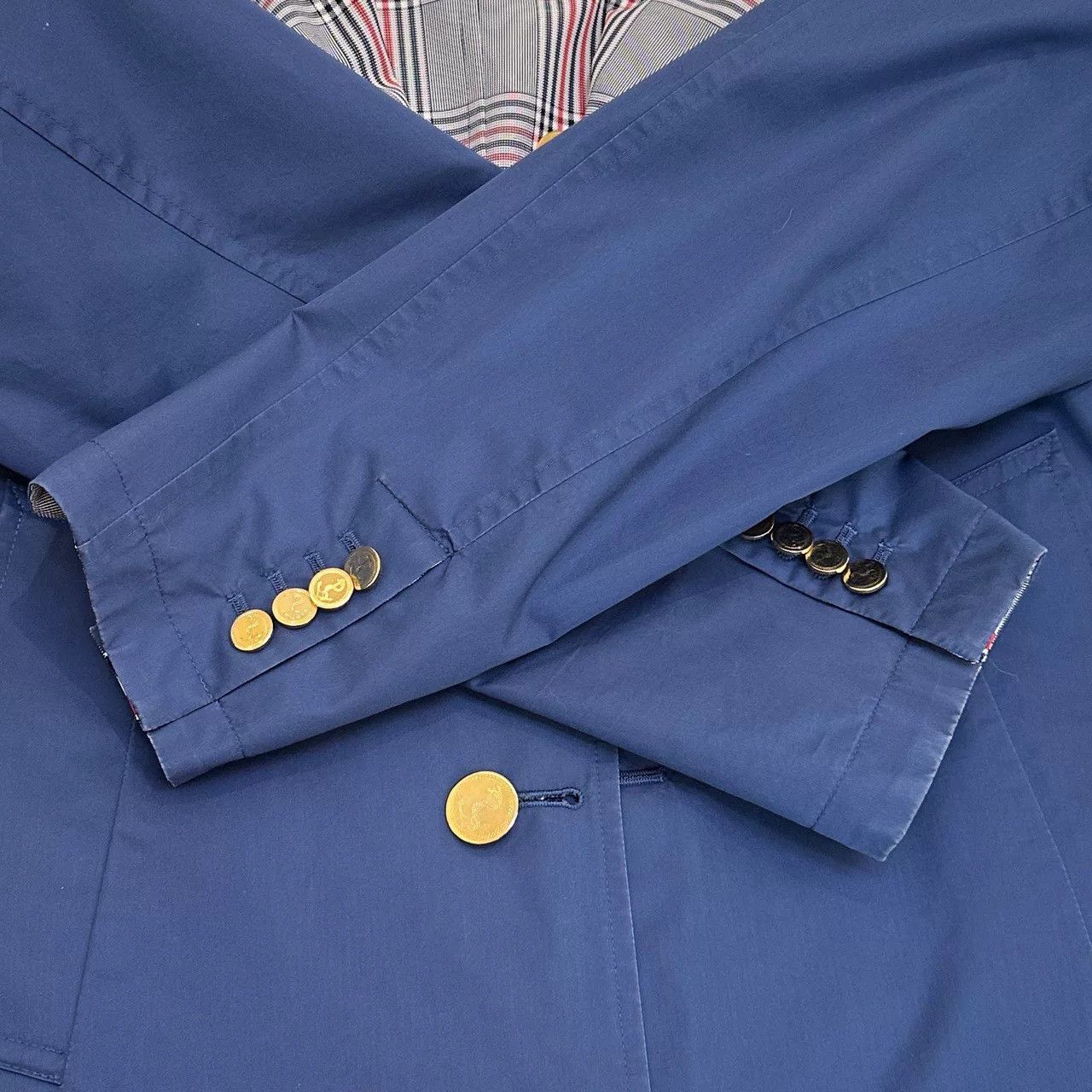 Thom Browne Thom Browne Blue Cotton Long Trench Coat Size US S / EU 44-46 / 1 - 5 Thumbnail