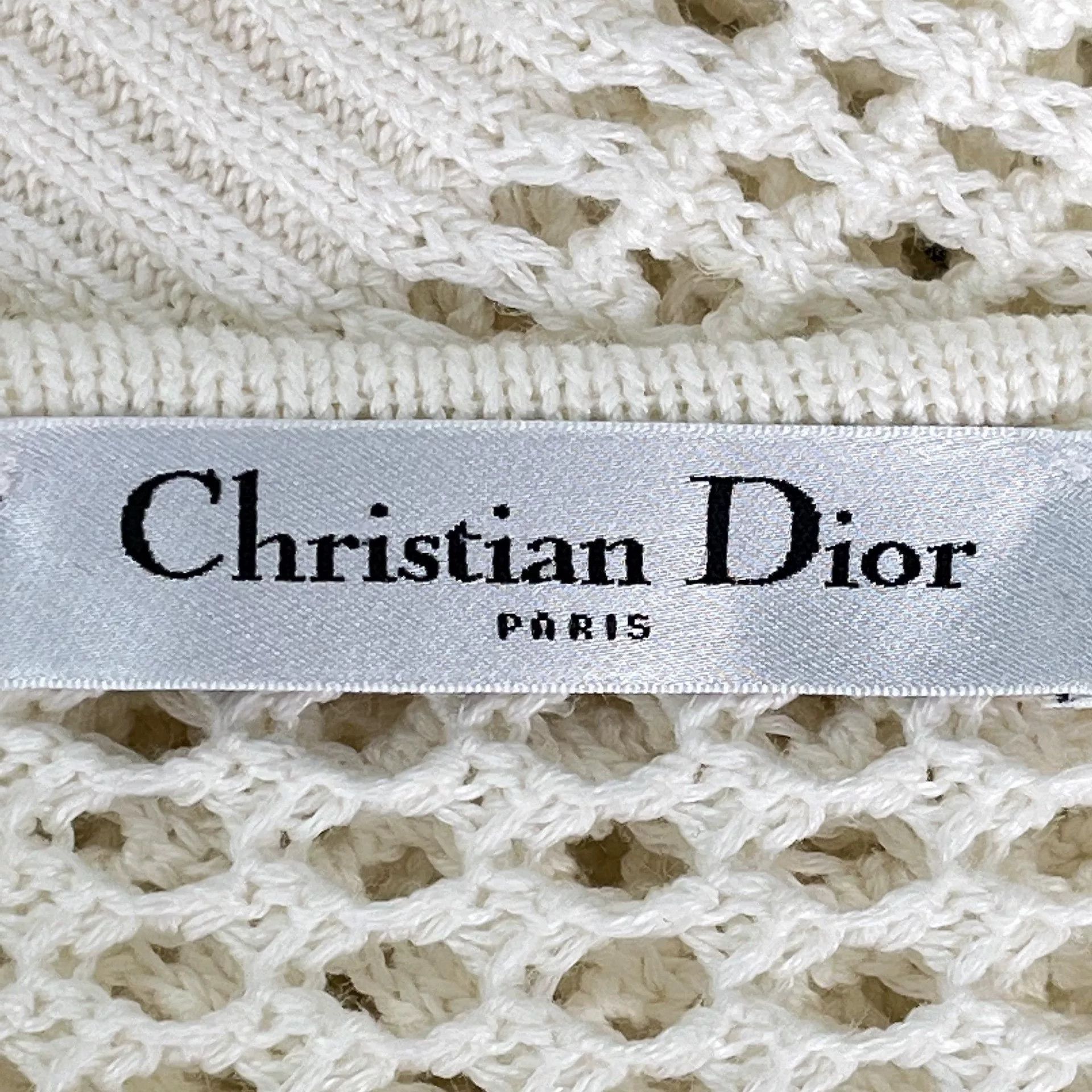 Dior white hollow knit pullover by dior Size US XS / EU 42 / 0 - 3 Thumbnail
