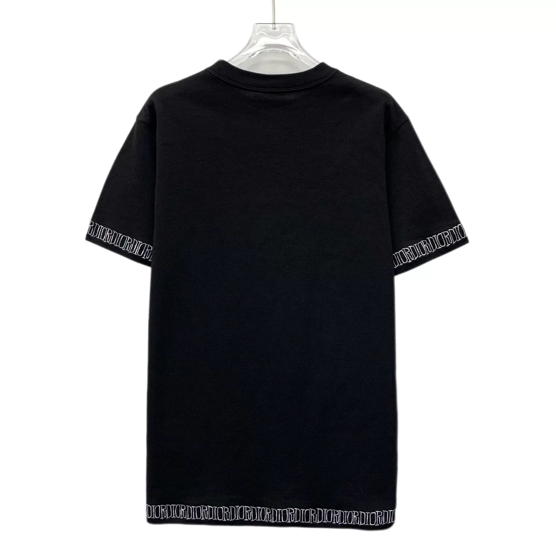 Dior black logo embroidered cotton t-shirt Size US XS / EU 42 / 0 - 2 Thumbnail