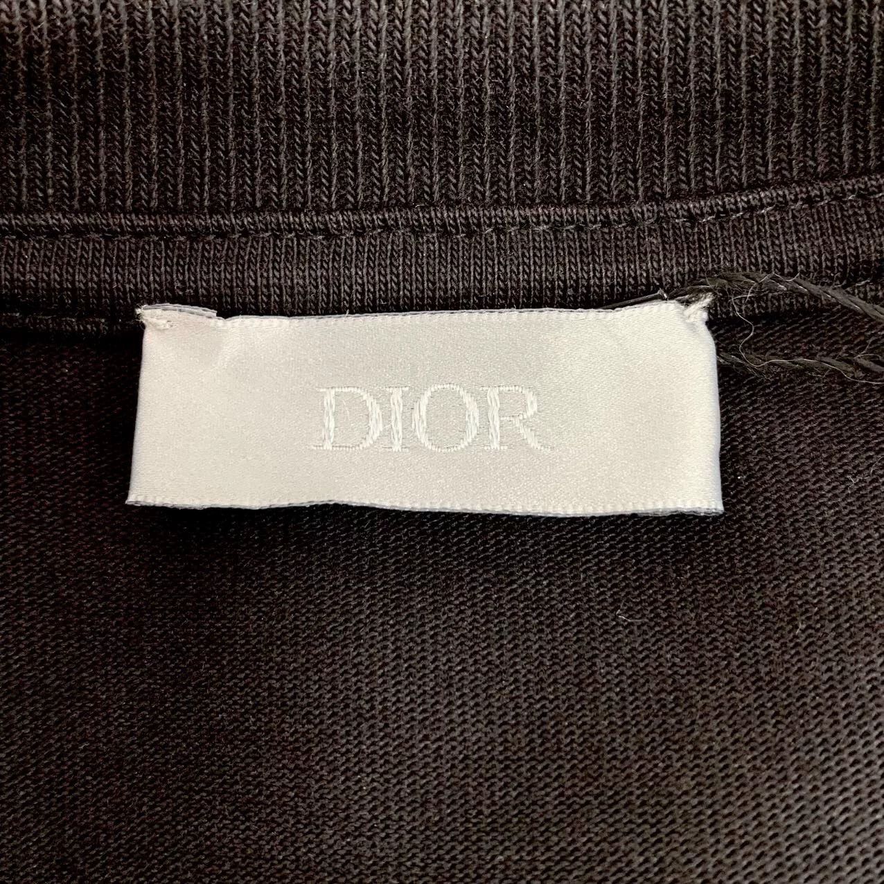 Dior black logo embroidered cotton t-shirt Size US XS / EU 42 / 0 - 5 Thumbnail