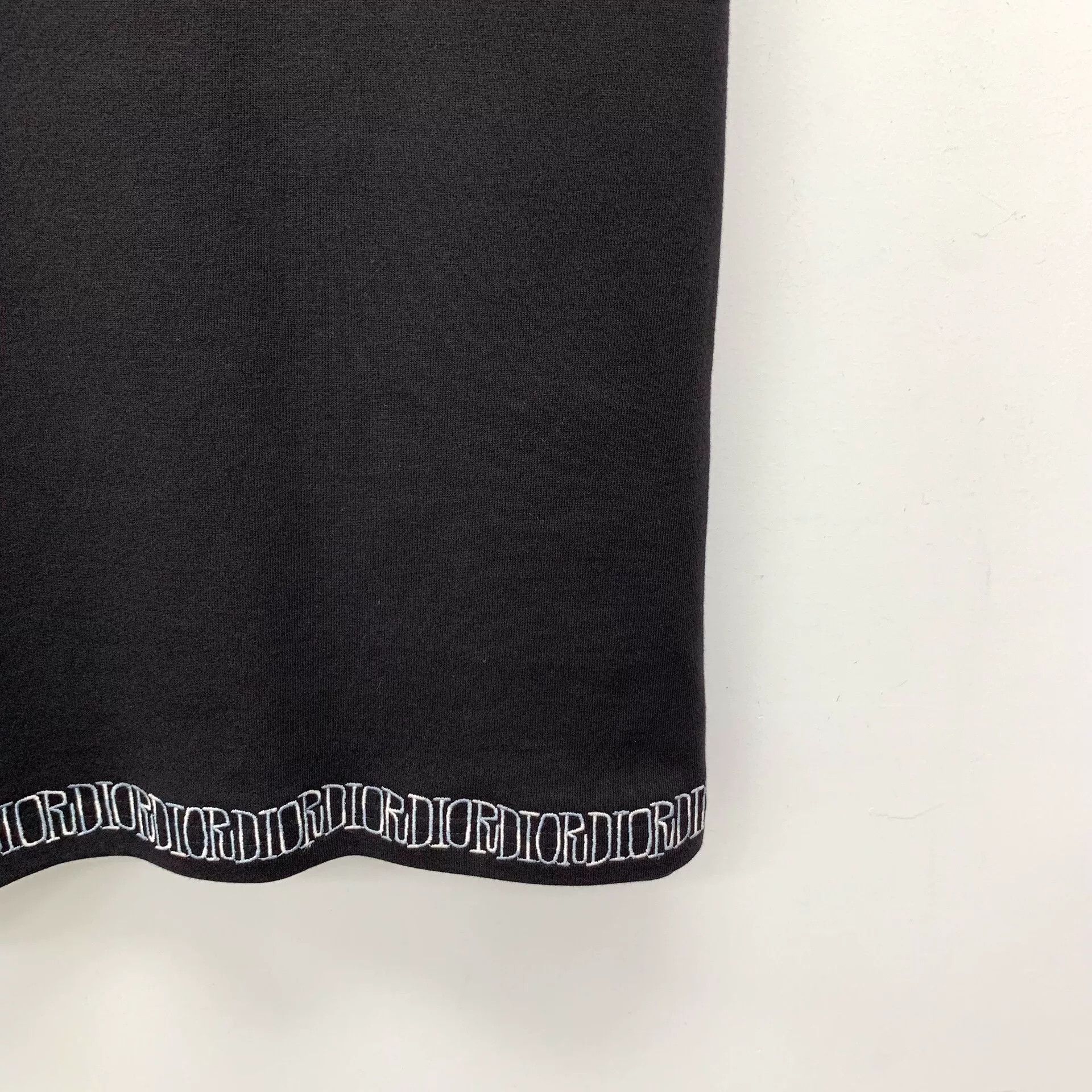 Dior black logo embroidered cotton t-shirt Size US XS / EU 42 / 0 - 4 Thumbnail