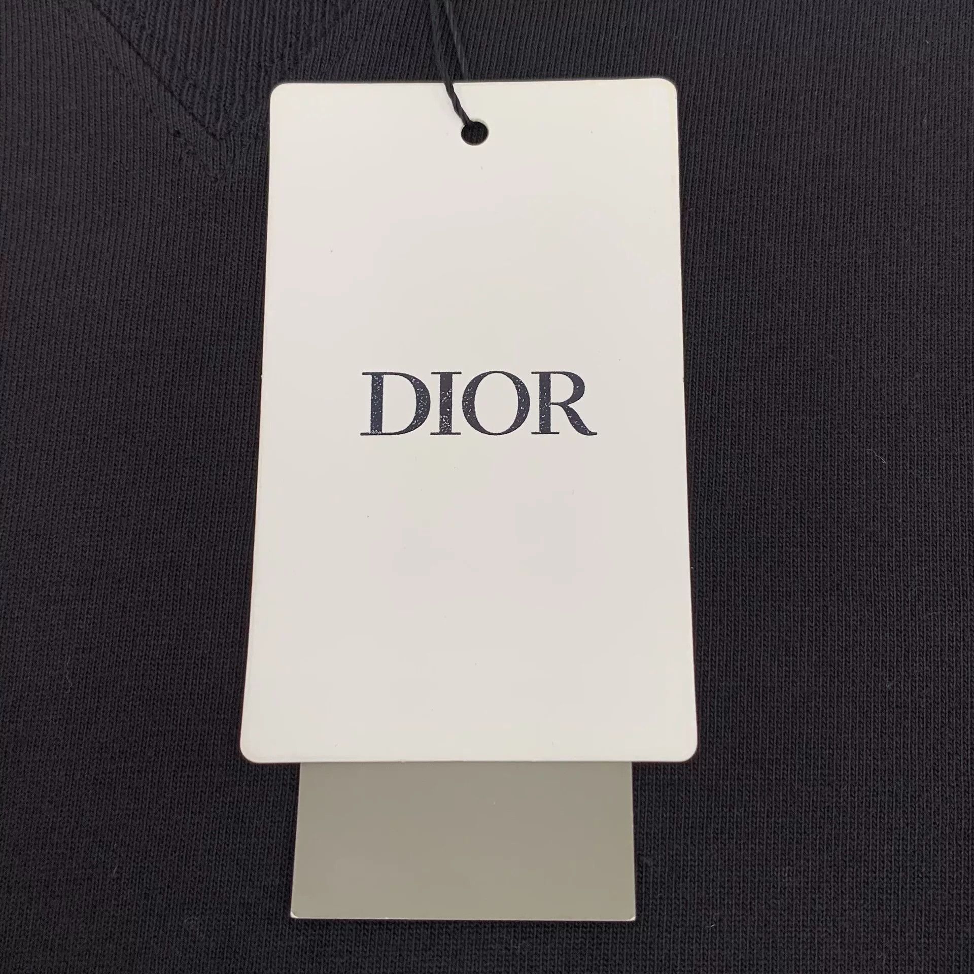 Dior black logo embroidered cotton t-shirt Size US XS / EU 42 / 0 - 7 Thumbnail