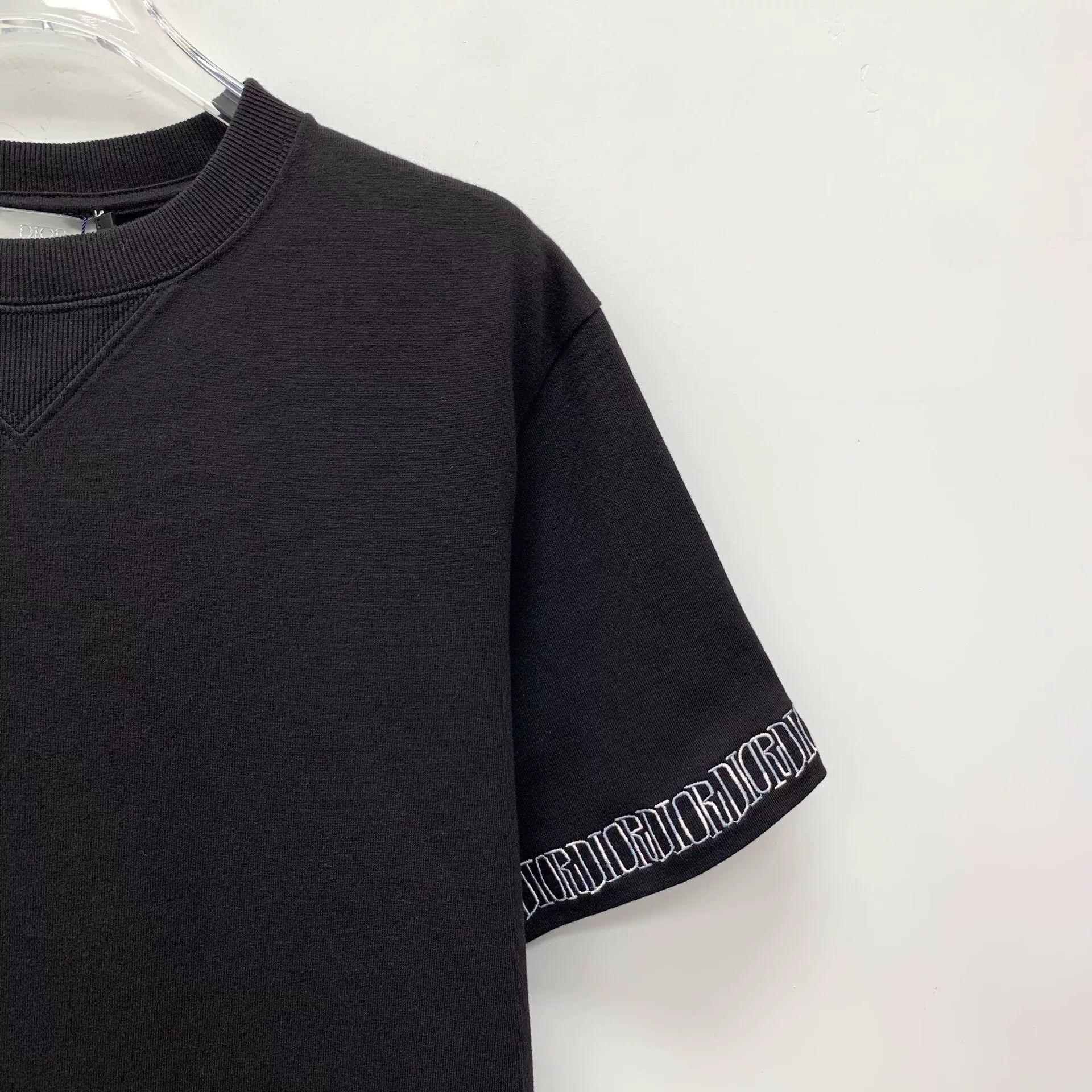 Dior black logo embroidered cotton t-shirt Size US XS / EU 42 / 0 - 3 Thumbnail