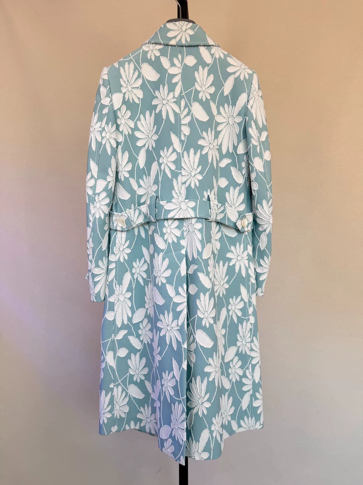 Miu Miu fresh blue floral coat by miu miu Size US S / EU 44-46 / 1 - 7 Thumbnail