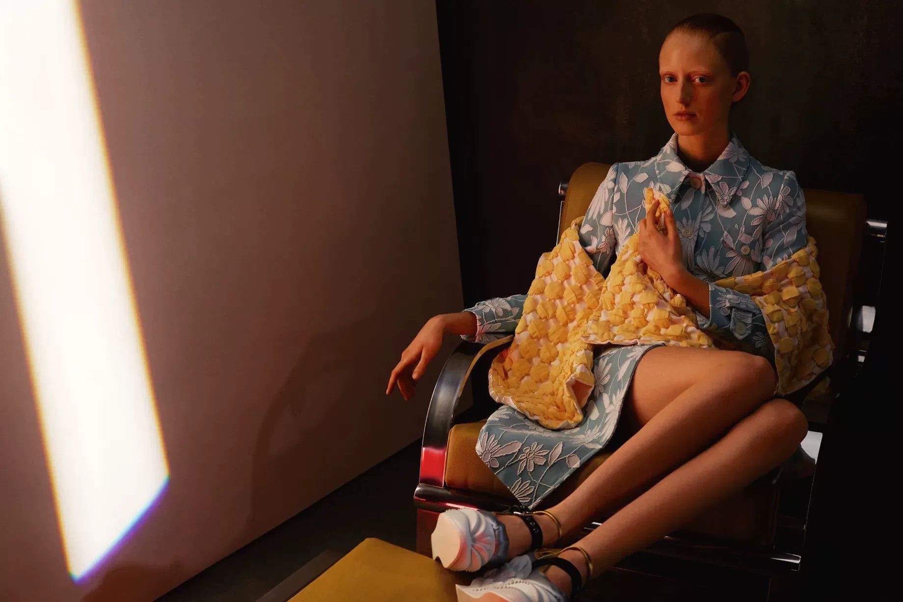 Miu Miu fresh blue floral coat by miu miu Size US S / EU 44-46 / 1 - 2 Thumbnail