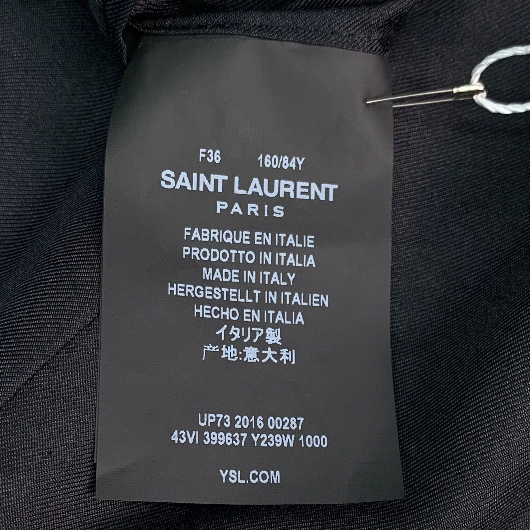 Saint Laurent Paris black wool v-neck long sleeve blazer Size US XS / EU 42 / 0 - 6 Thumbnail