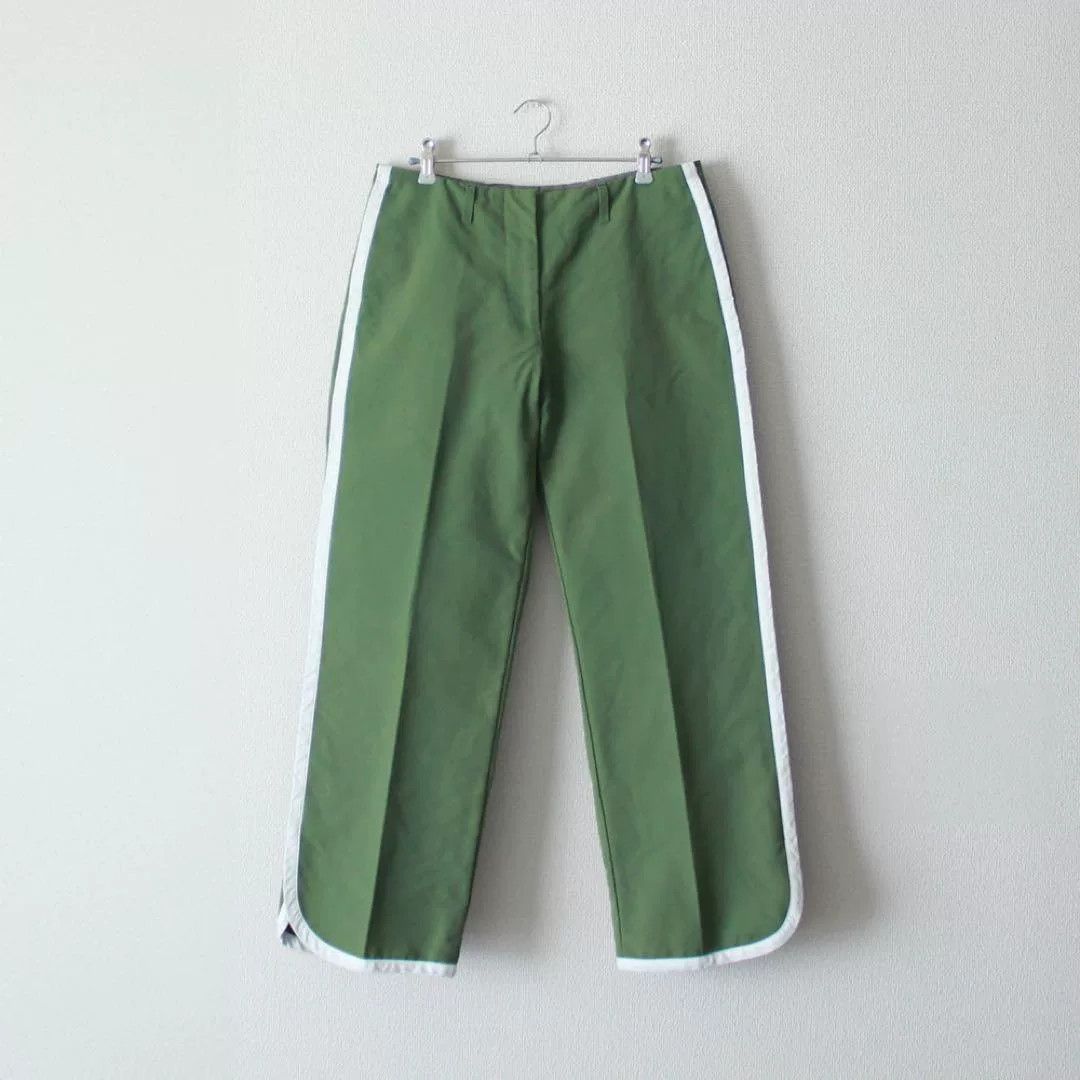 Dries Van Noten dries van noten green wide-leg trousers Size 38" / US 16 / IT 52 - 4 Thumbnail