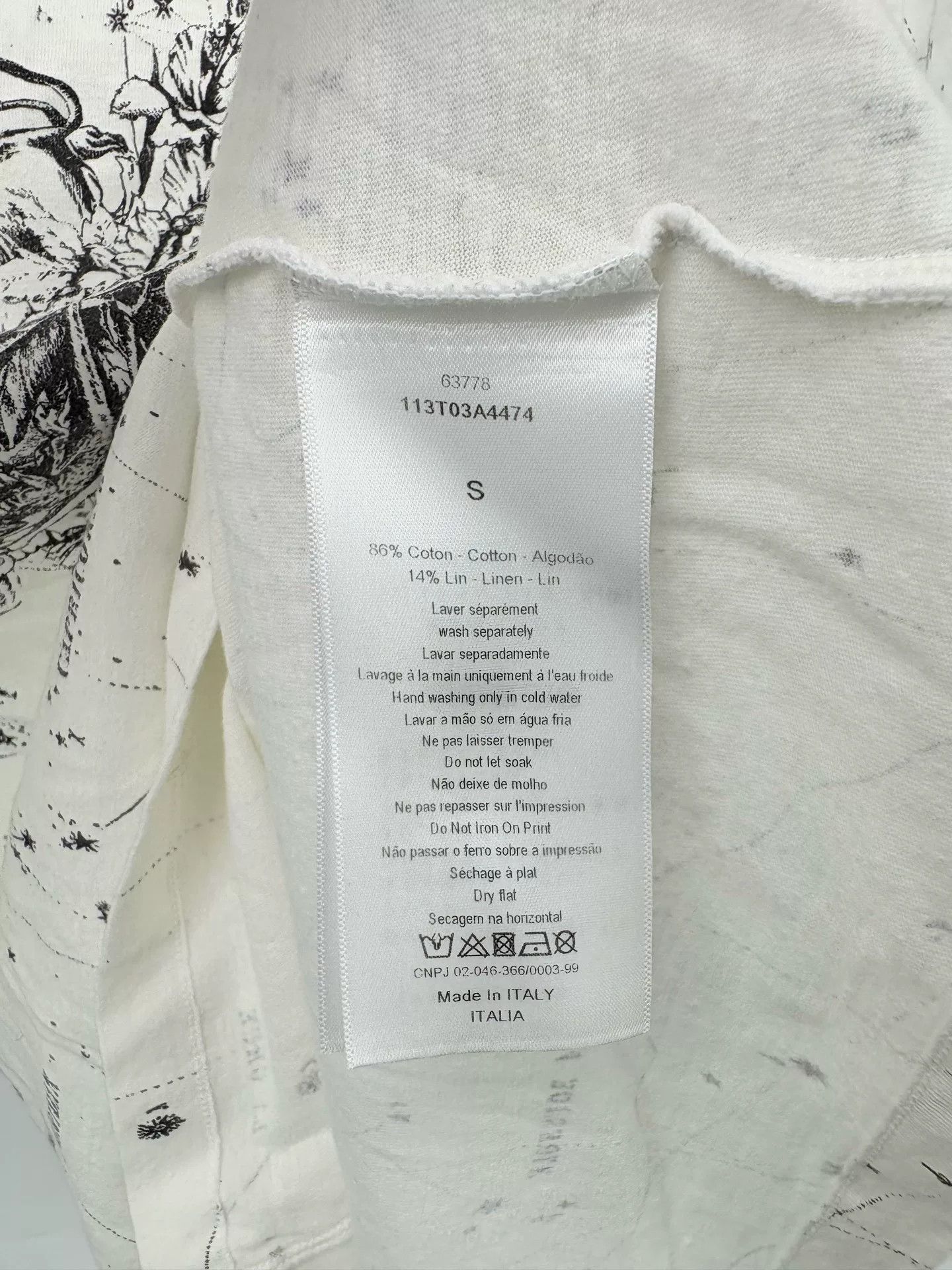 Dior dior watercolor constellation short sleeve tee Size US S / EU 44-46 / 1 - 4 Thumbnail