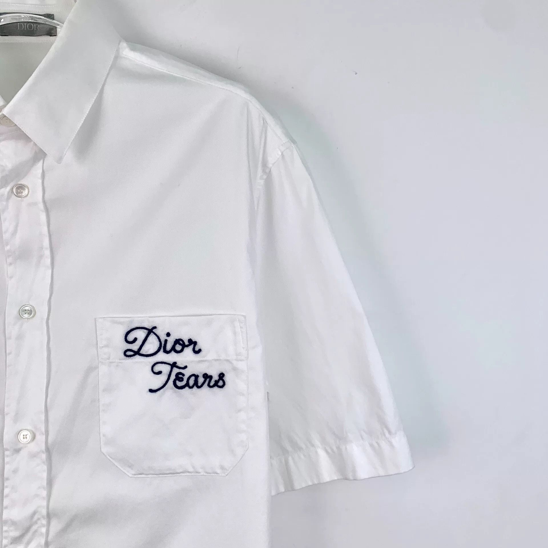 Dior dior x denim tears white short sleeve shirt Size US M / EU 48-50 / 2 - 3 Thumbnail