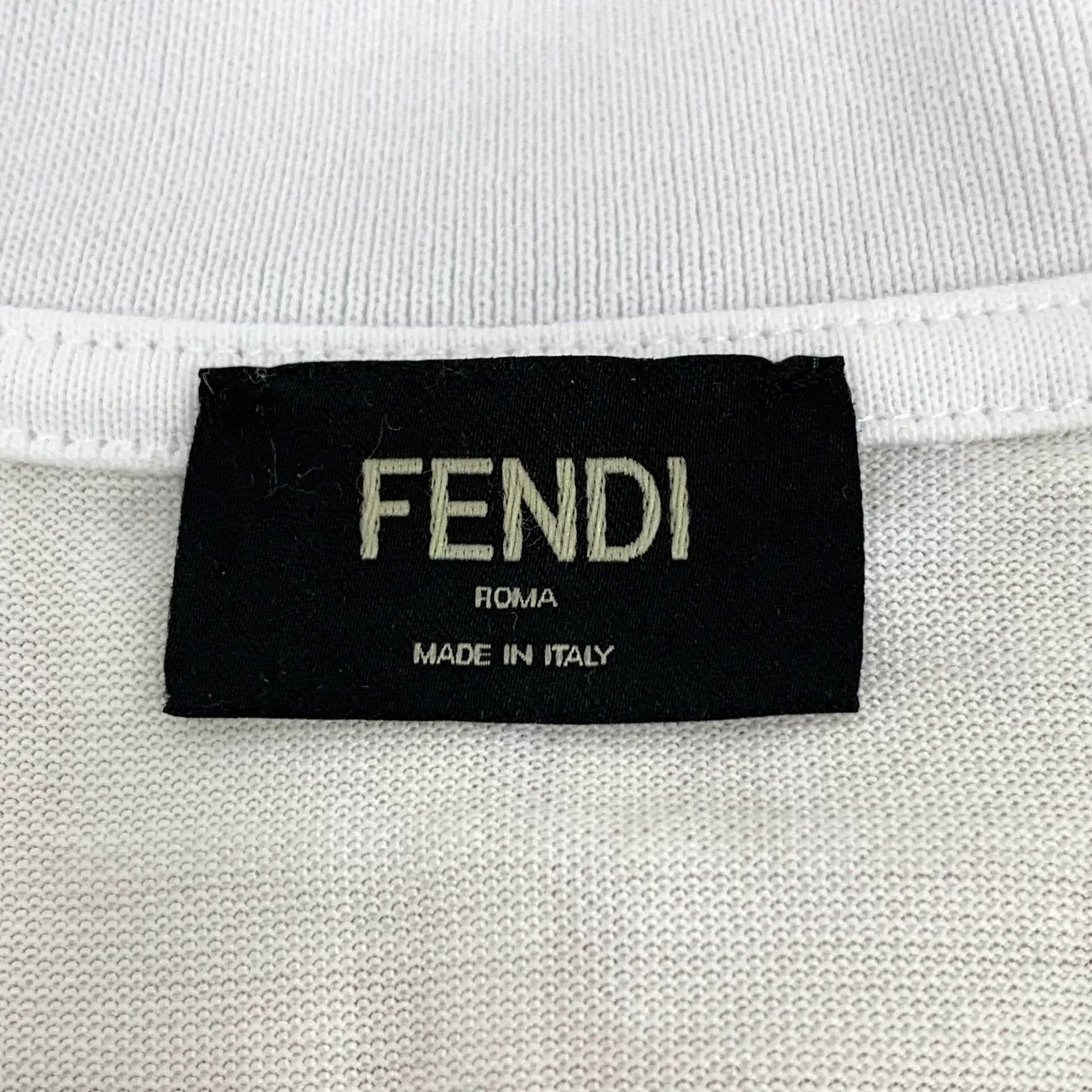 Fendi fendi beige logo print short sleeve polo Size US M / EU 48-50 / 2 - 5 Thumbnail