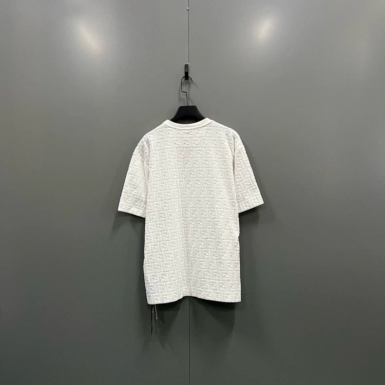 Fendi FENDI White FF Embossed Short Sleeve Tee Size US XXL / EU 58 / 5 - 2 Thumbnail