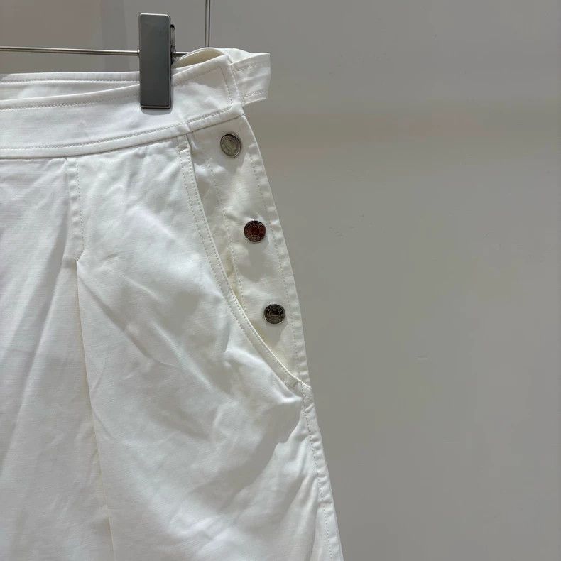 Hermes Hermes White Cotton Casual Shorts Size US 36 / EU 52 - 4 Thumbnail