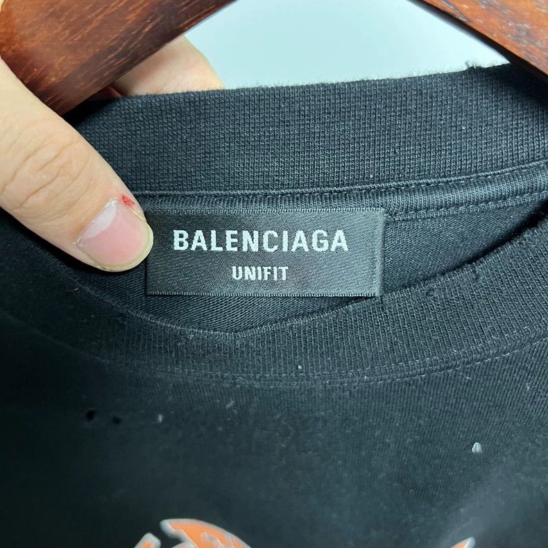 Balenciaga Distressed Long Sleeve Top