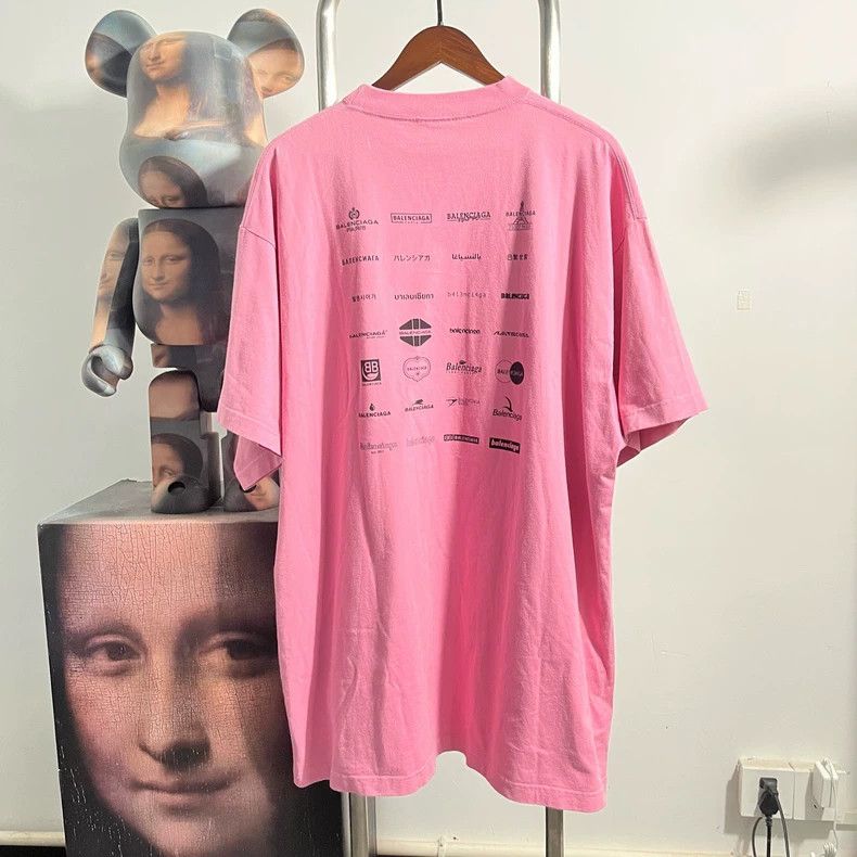 Balenciaga Balenciaga Multi Logo Short Sleeve Tee Size US S / EU 44-46 / 1 - 2 Thumbnail