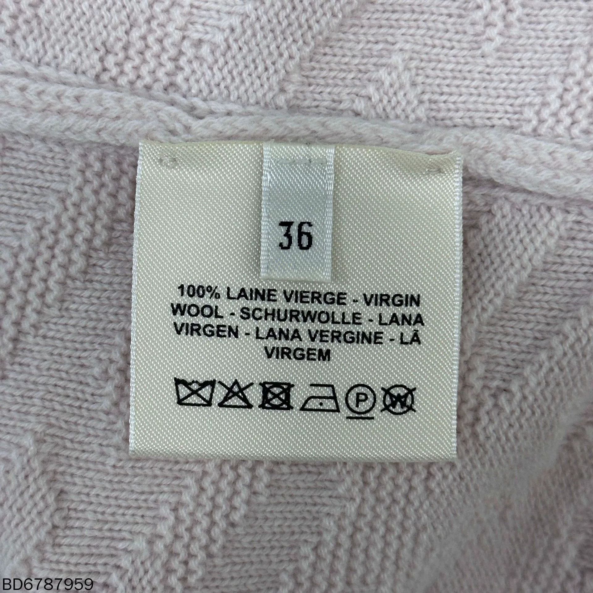 Hermes Pink Wool Logo Embossed Knit Top Size US S / EU 44-46 / 1 - 5 Thumbnail