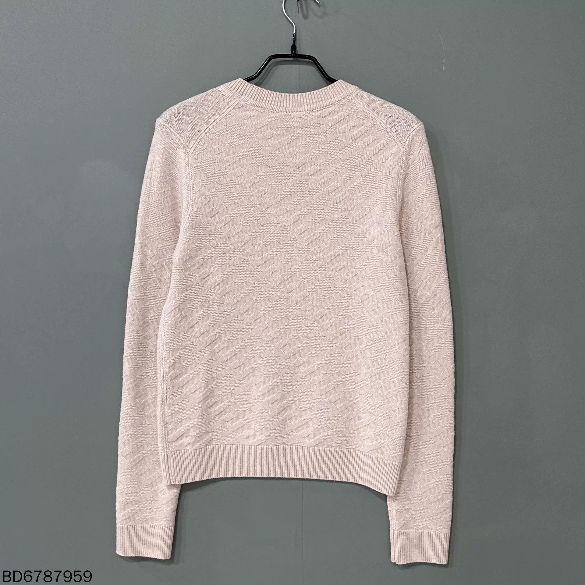 Hermes Pink Wool Logo Embossed Knit Top Size US S / EU 44-46 / 1 - 3 Thumbnail