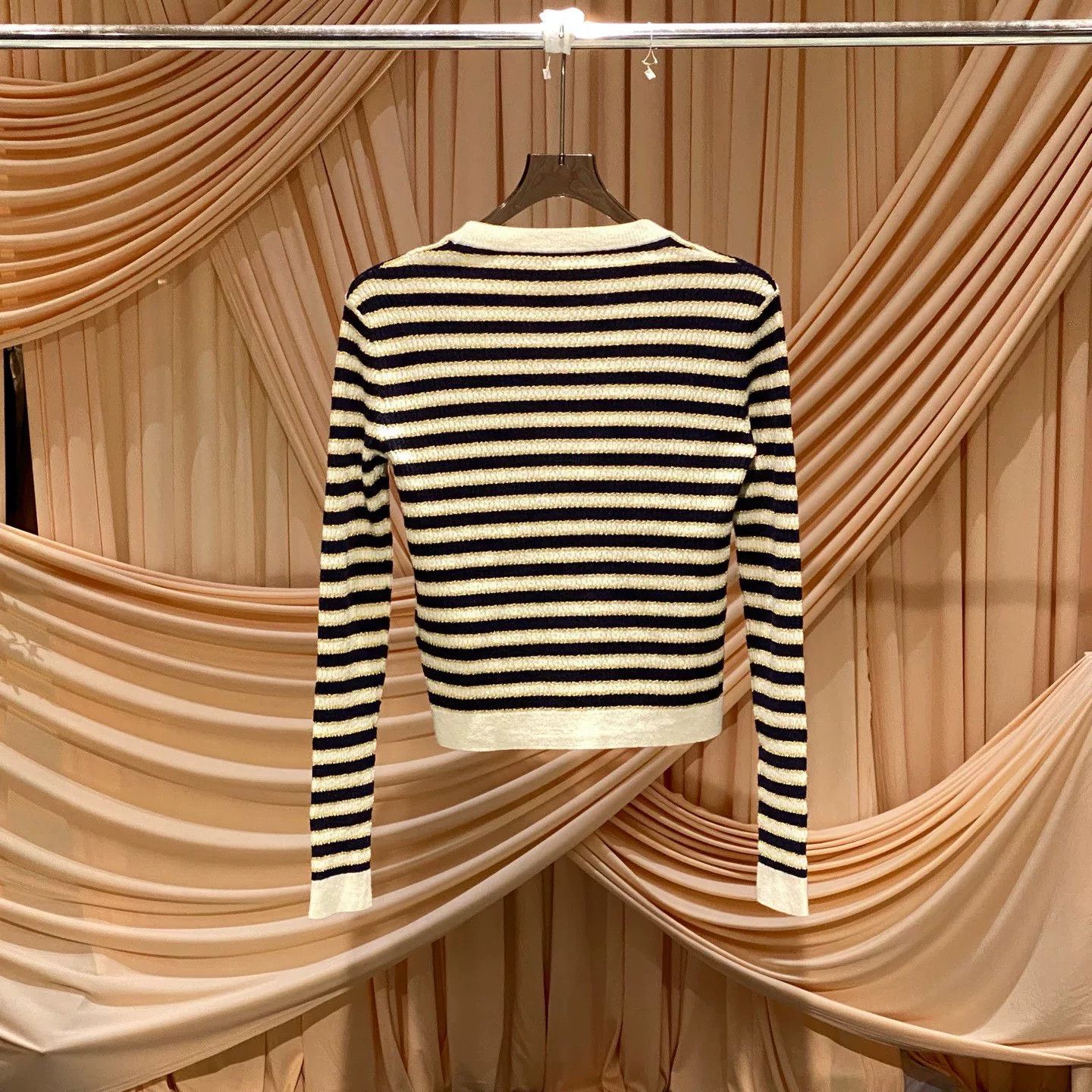 Valentino Valentino Striped Studded Knit Cardigan Size US M / EU 48-50 / 2 - 2 Thumbnail