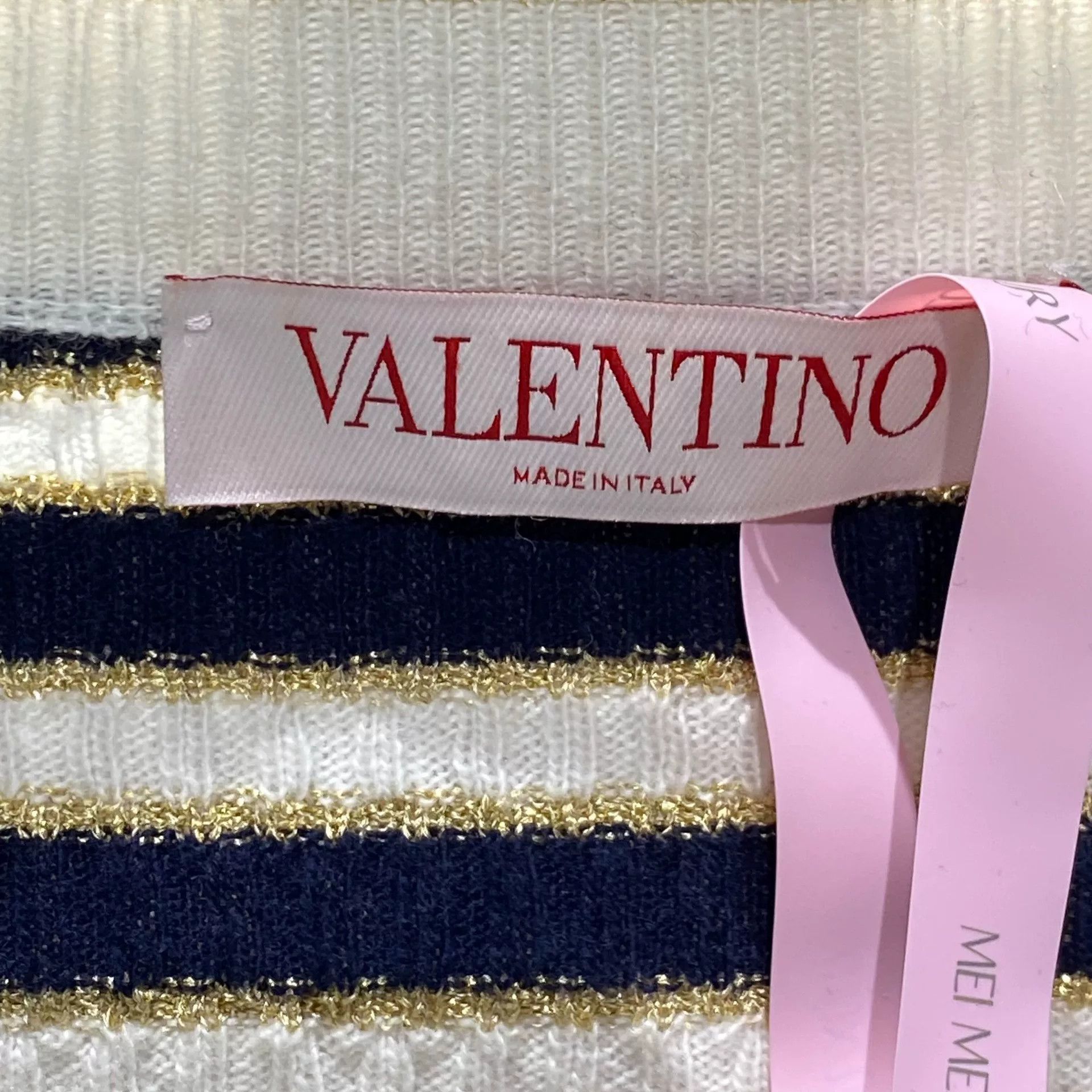 Valentino Valentino Striped Studded Knit Cardigan Size US M / EU 48-50 / 2 - 3 Thumbnail