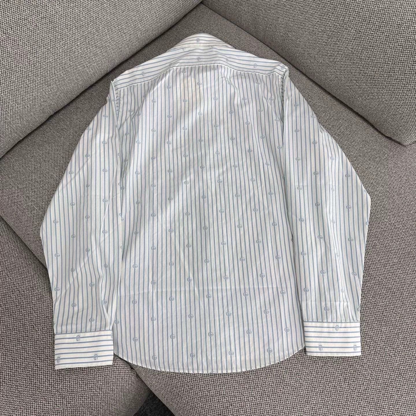 Gucci Gucci White Logo Stripe Long Sleeve Shirt Size US S / EU 44-46 / 1 - 2 Thumbnail