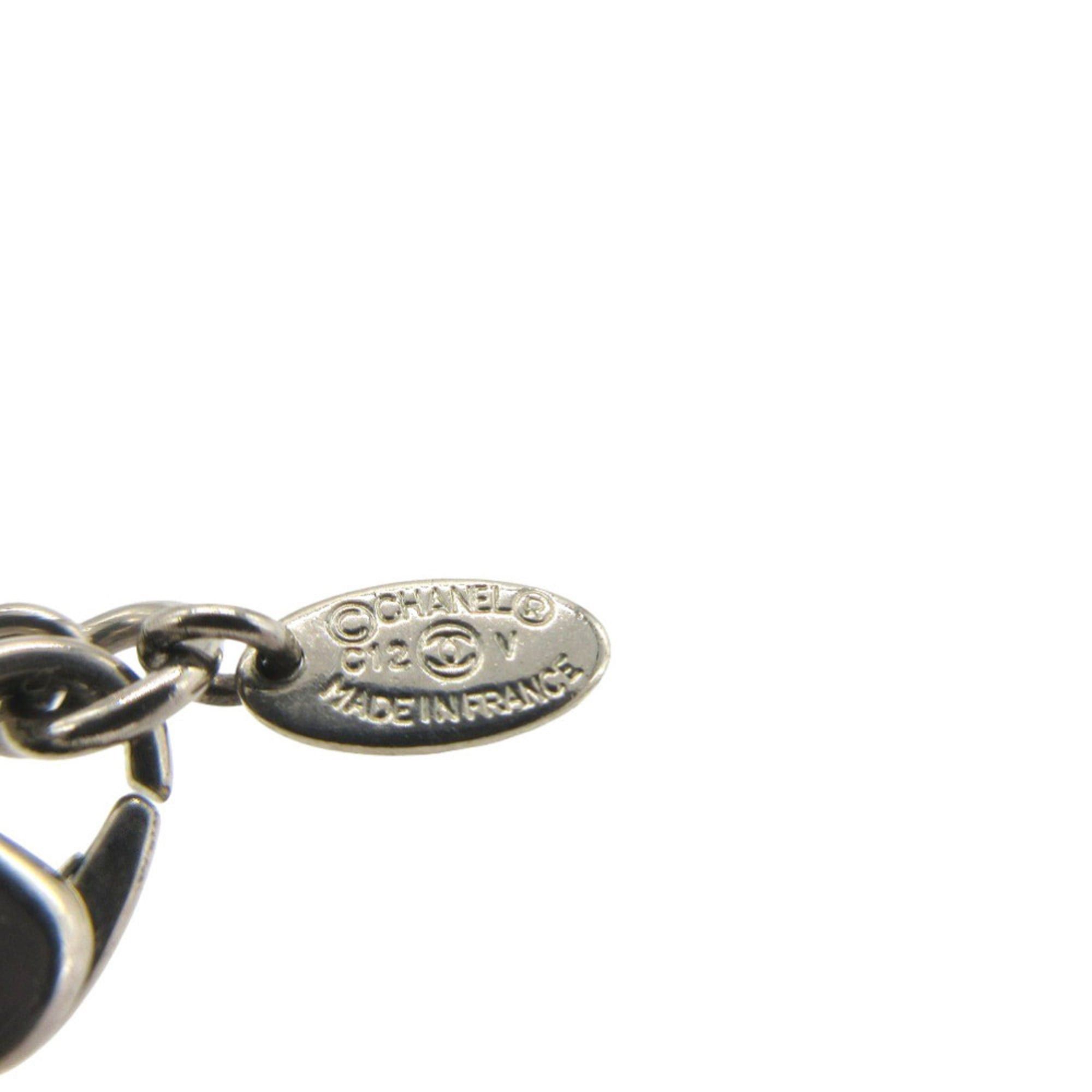 Chanel Excellent condition Chanel Coco Mark C12V necklace with metal rhinestones and silver accents, item number 0548CHANEL Size ONE SIZE - 5 Thumbnail