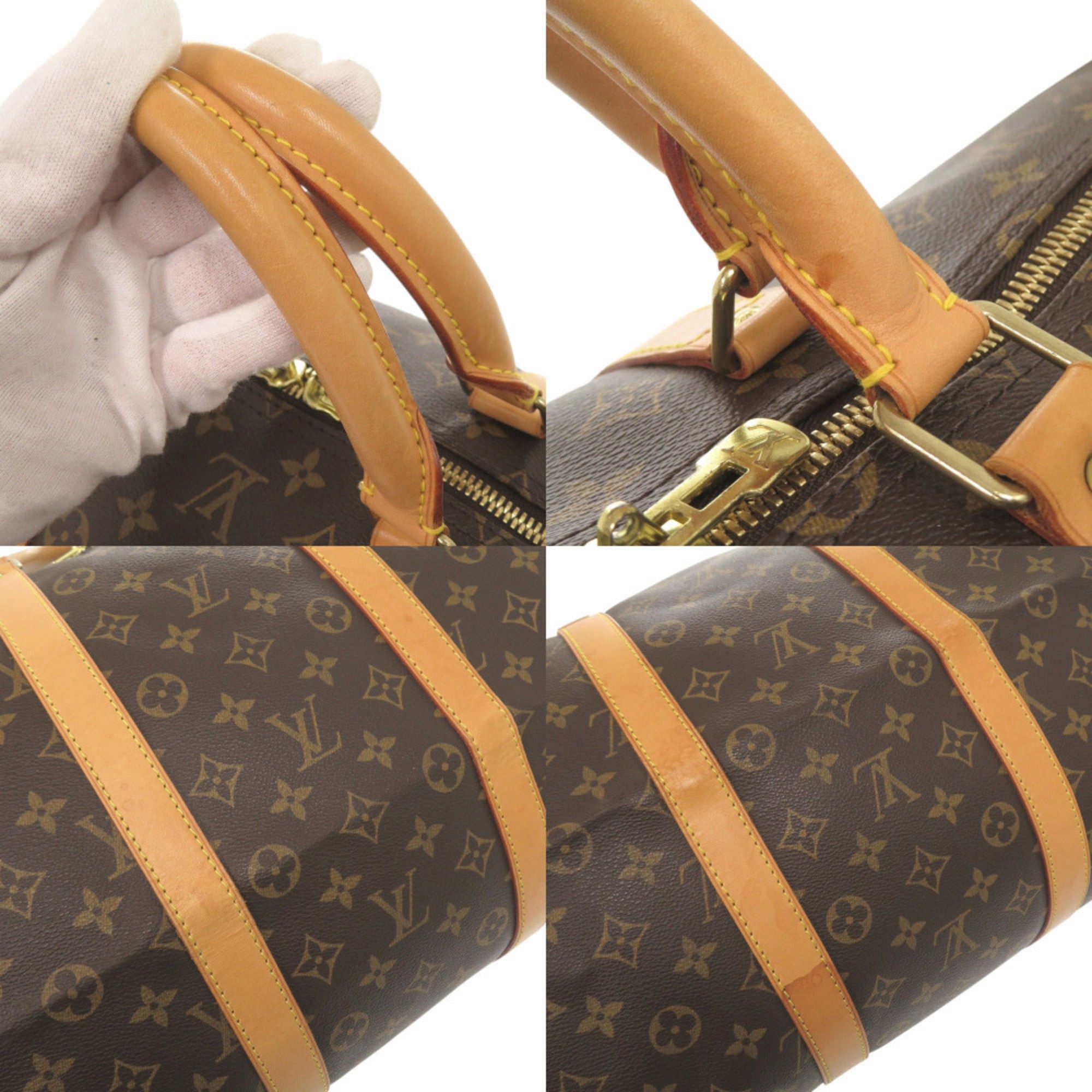 Louis Vuitton Louis Vuitton Keepall 55 Monogram M41424 Brown Boston Bag LV 0692LOUIS VUITTON Size ONE SIZE - 8 Thumbnail