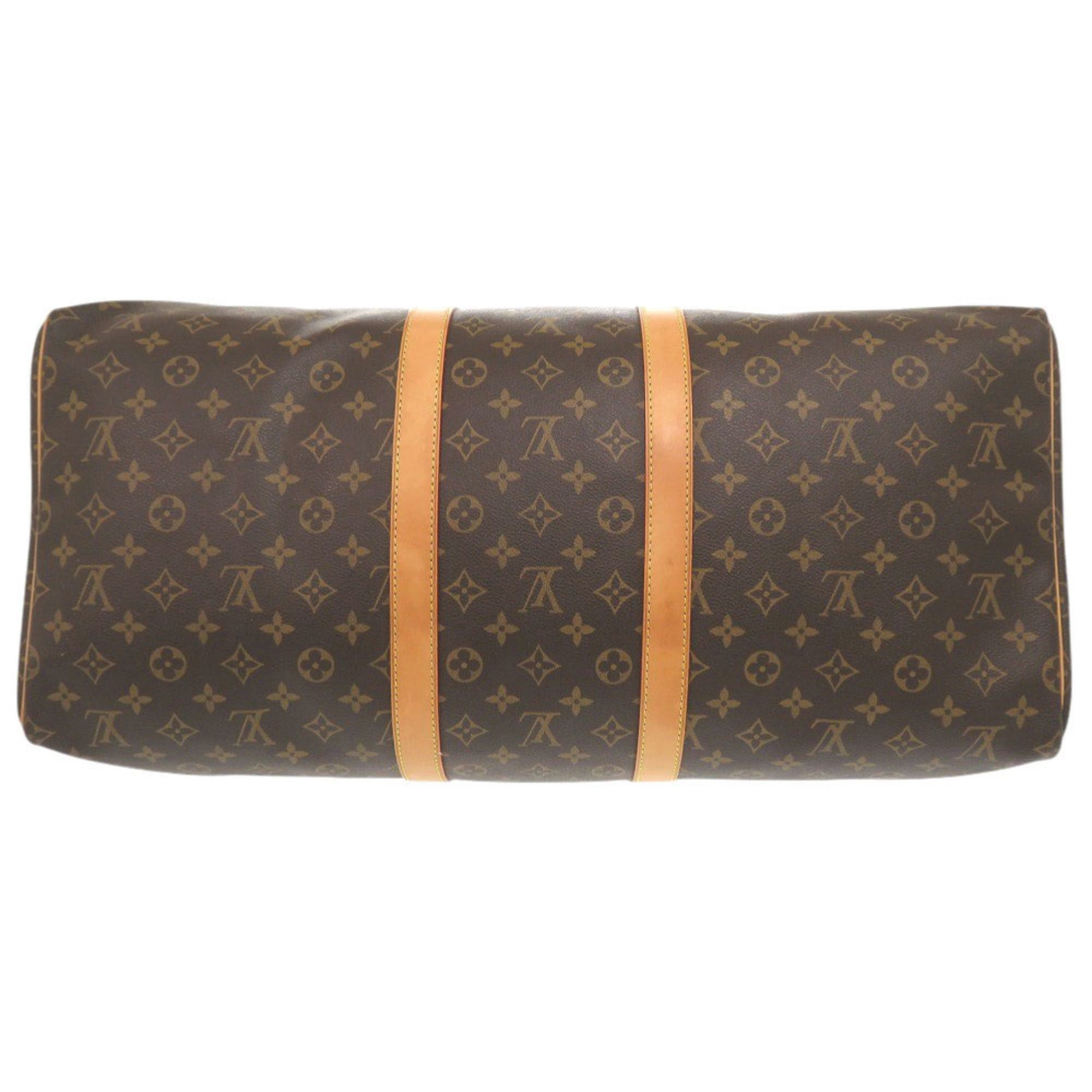 Louis Vuitton Louis Vuitton Keepall 55 Monogram M41424 Brown Boston Bag LV 0692LOUIS VUITTON Size ONE SIZE - 3 Thumbnail