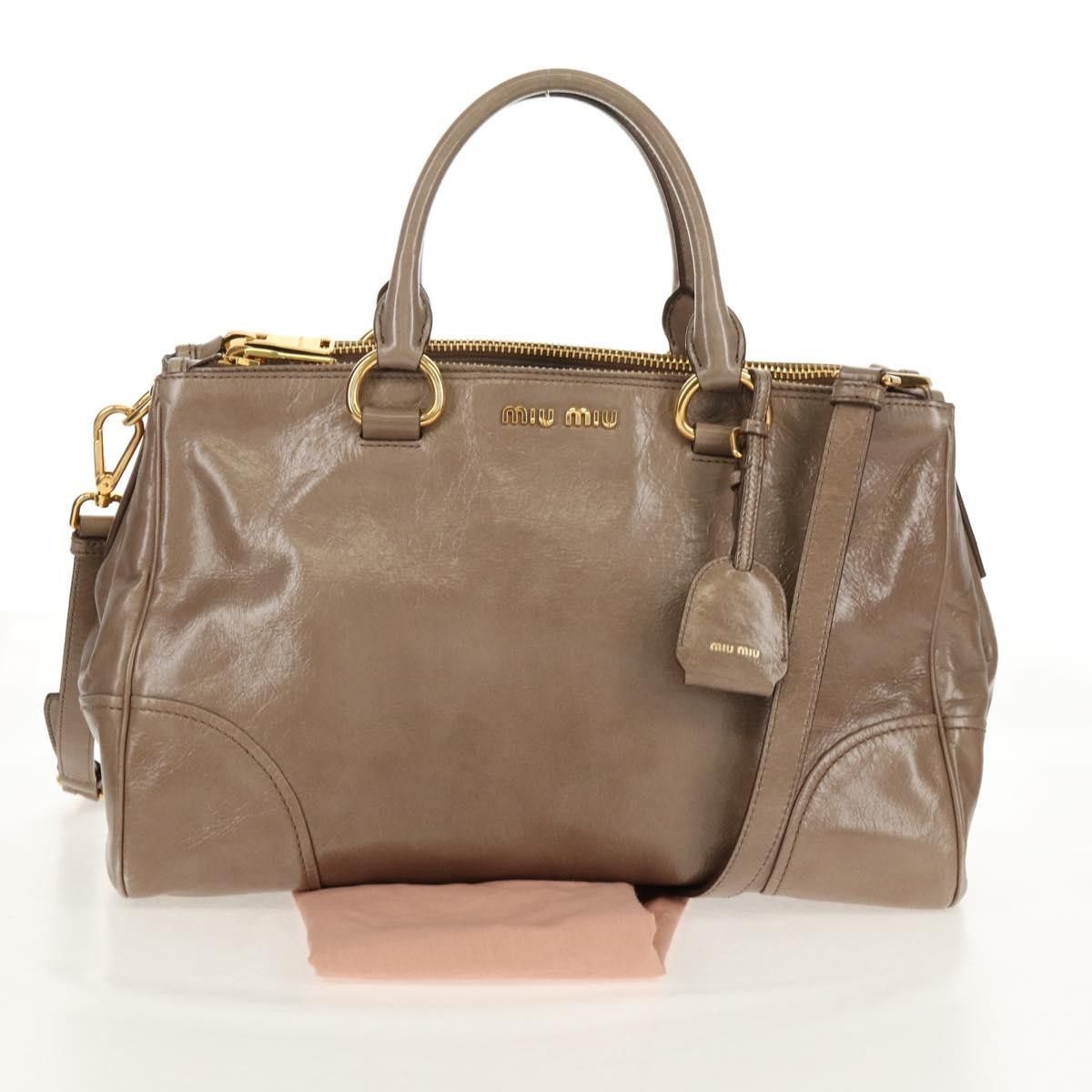 Miu Miu Miu Miu Double Zip Convertible Satchel Vitello Shine Size ONE SIZE - 16 Thumbnail