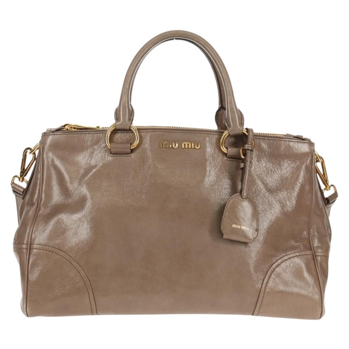 Miu Miu Miu Miu Double Zip Convertible Satchel Vitello Shine Size ONE SIZE - 18 Thumbnail