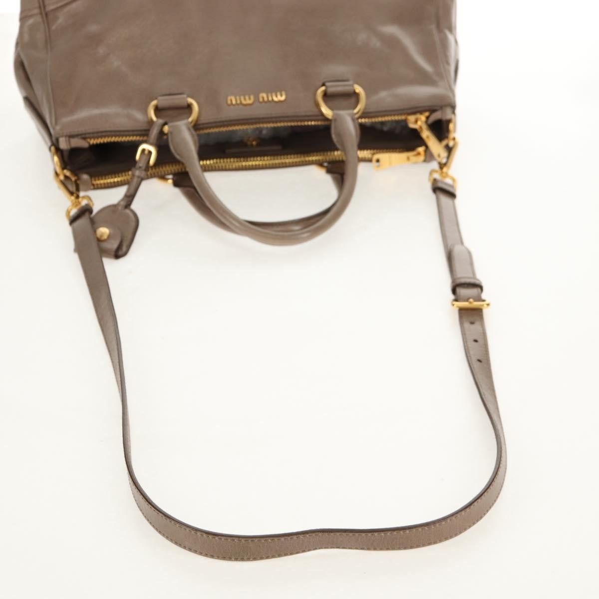 Miu Miu Miu Miu Double Zip Convertible Satchel Vitello Shine Size ONE SIZE - 13 Thumbnail