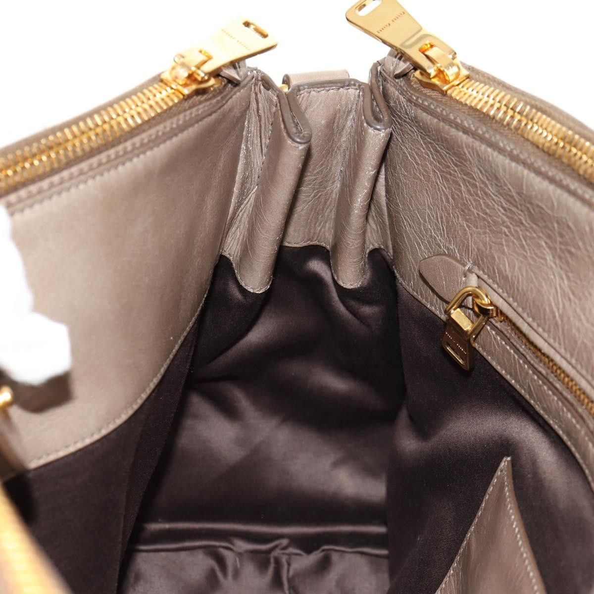 Miu Miu Miu Miu Double Zip Convertible Satchel Vitello Shine Size ONE SIZE - 24 Thumbnail