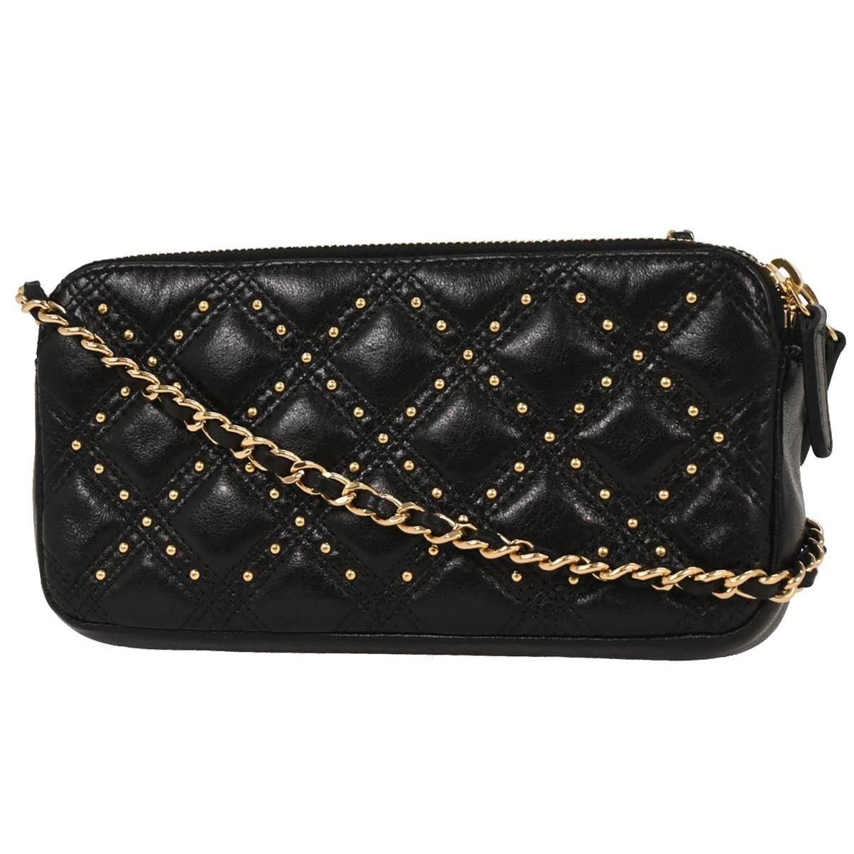 Chanel Chanel Double Zip Clutch with Chain Studded Quilted Leather Size ONE SIZE - 2 Thumbnail