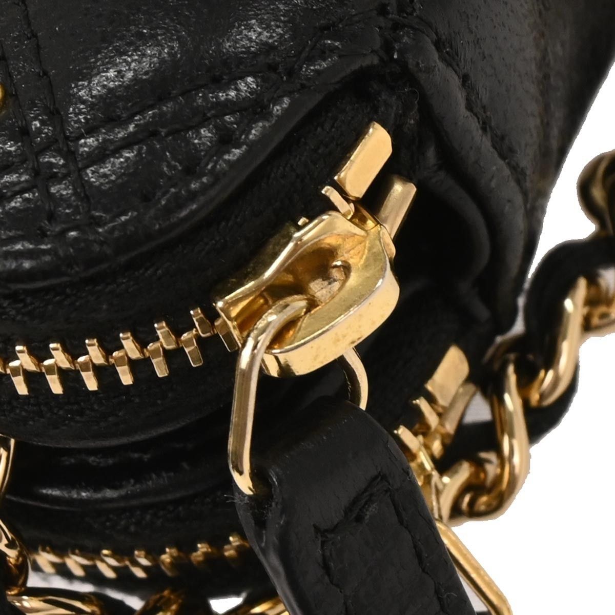 Chanel Chanel Double Zip Clutch with Chain Studded Quilted Leather Size ONE SIZE - 8 Thumbnail