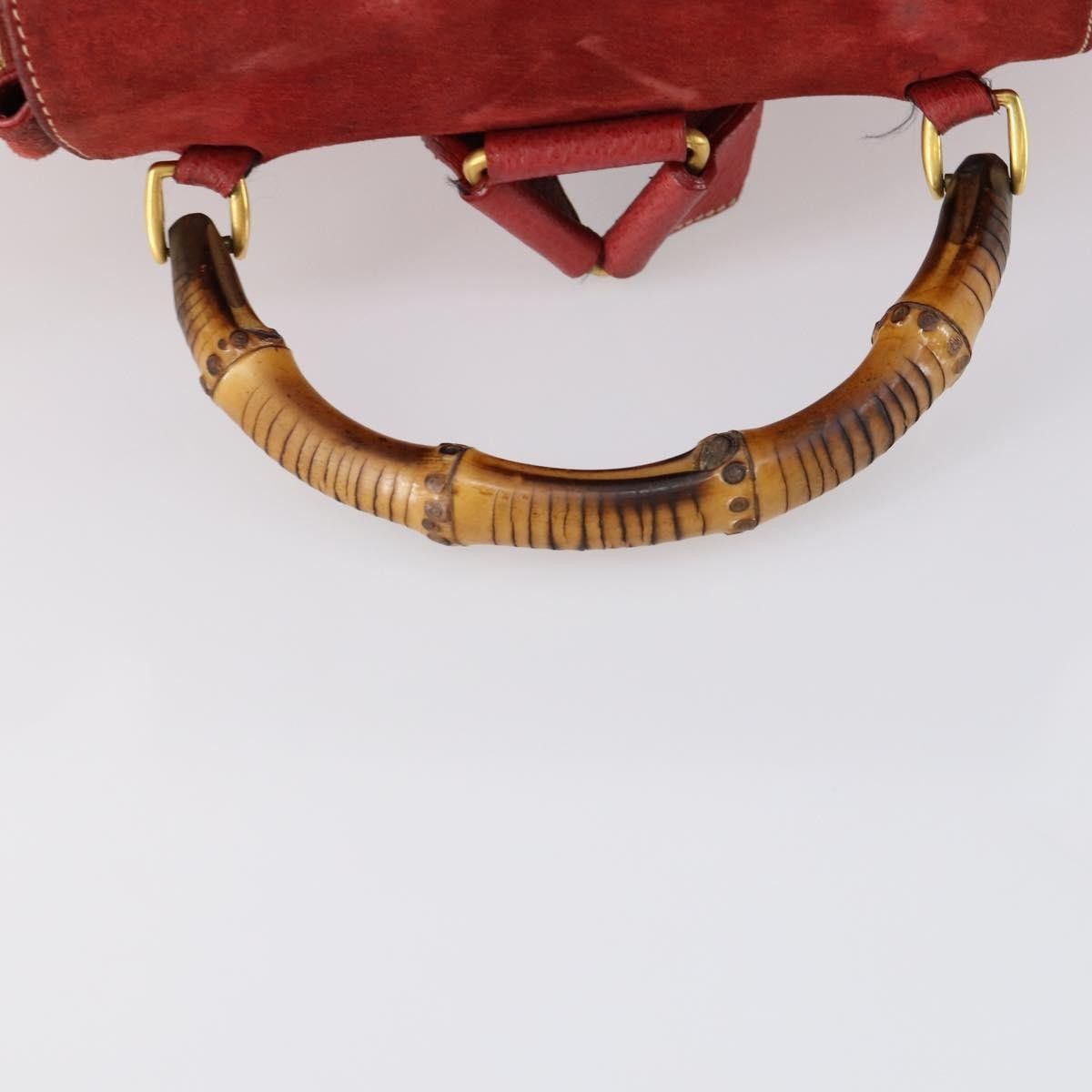 Gucci Gucci Vintage Bamboo Backpack Suede Size ONE SIZE - 7 Thumbnail